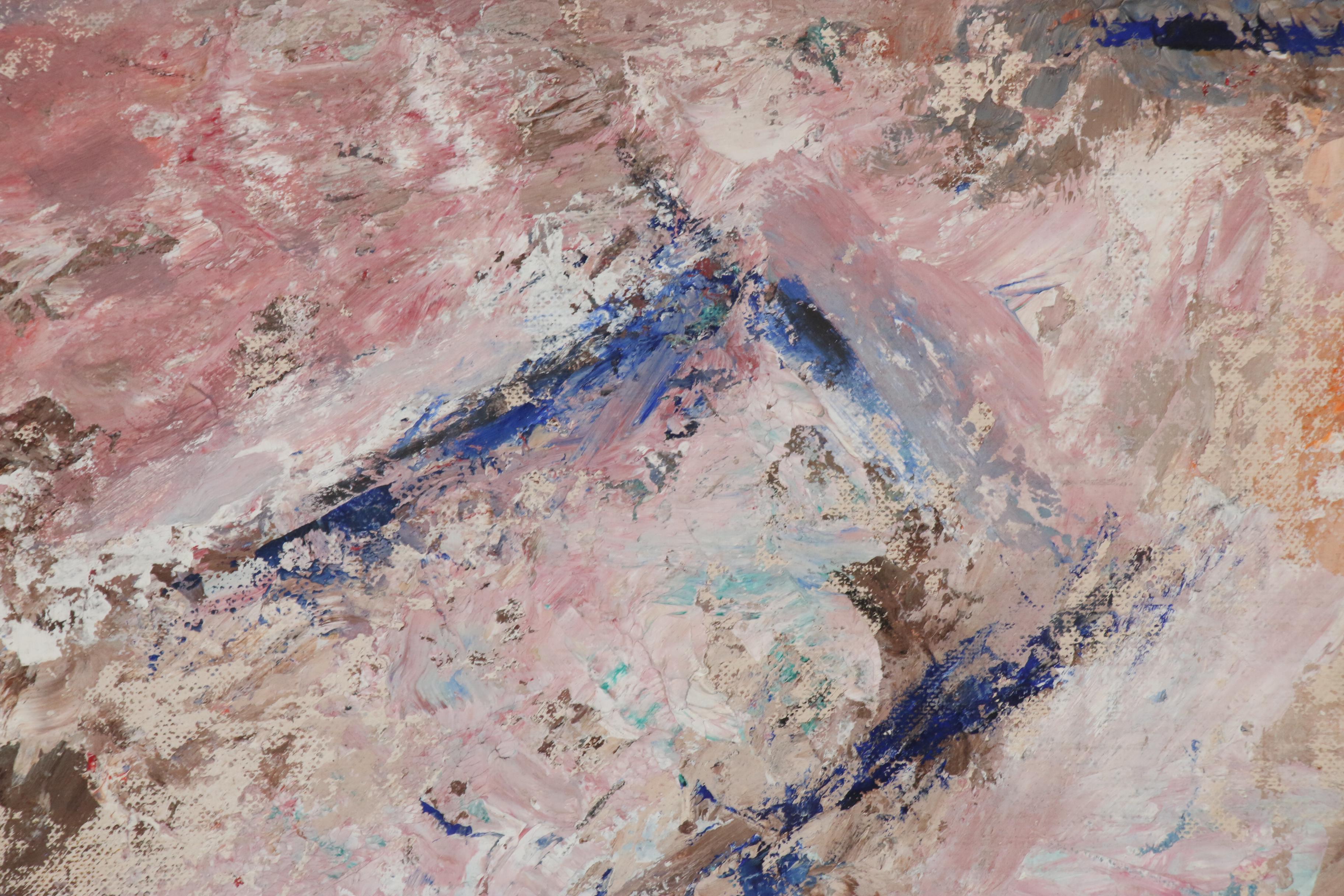 Harley Manlius Perkins Abstract Oil Painting "Emergence", Late 20th Century