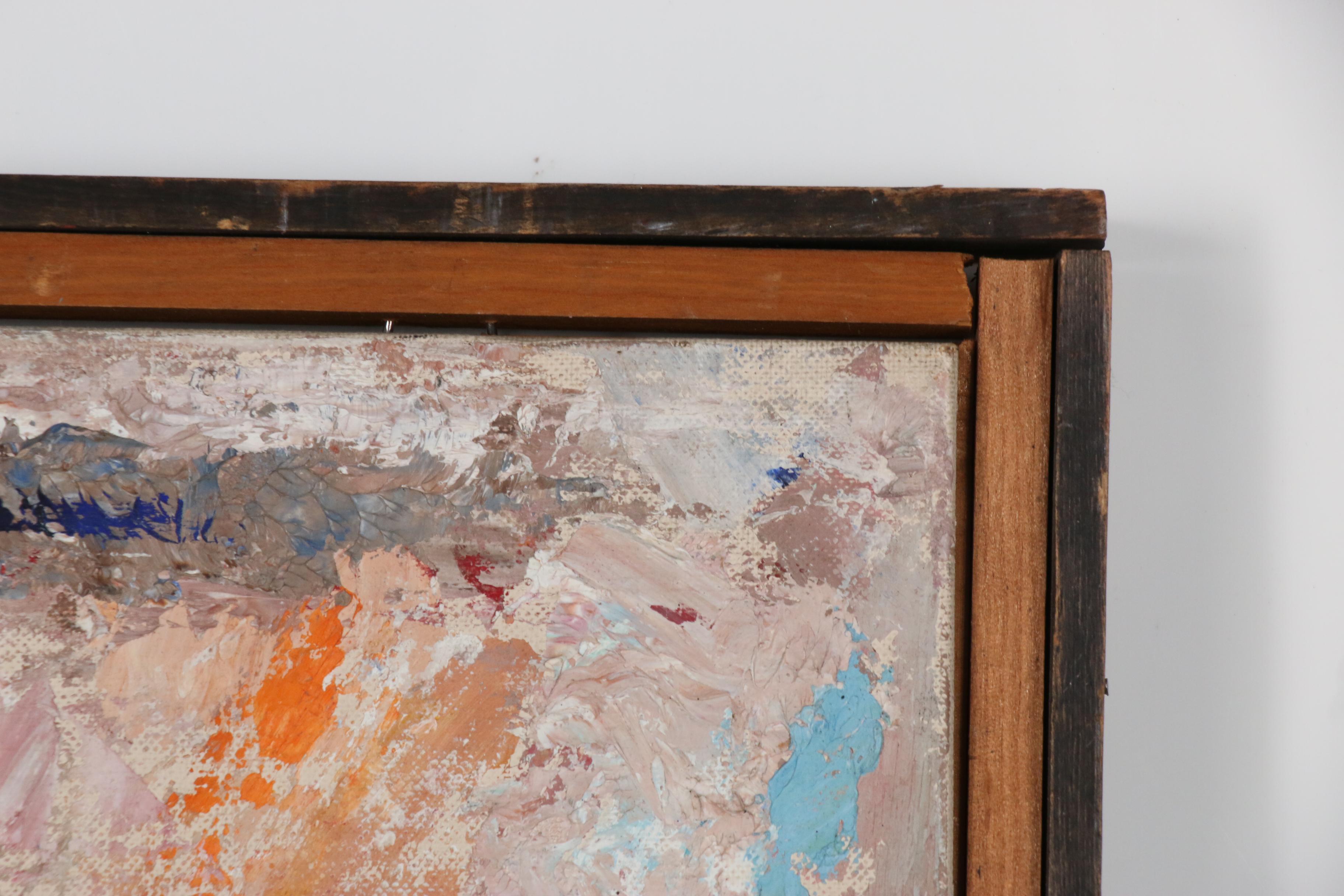 Harley Manlius Perkins Abstract Oil Painting "Emergence", Late 20th Century