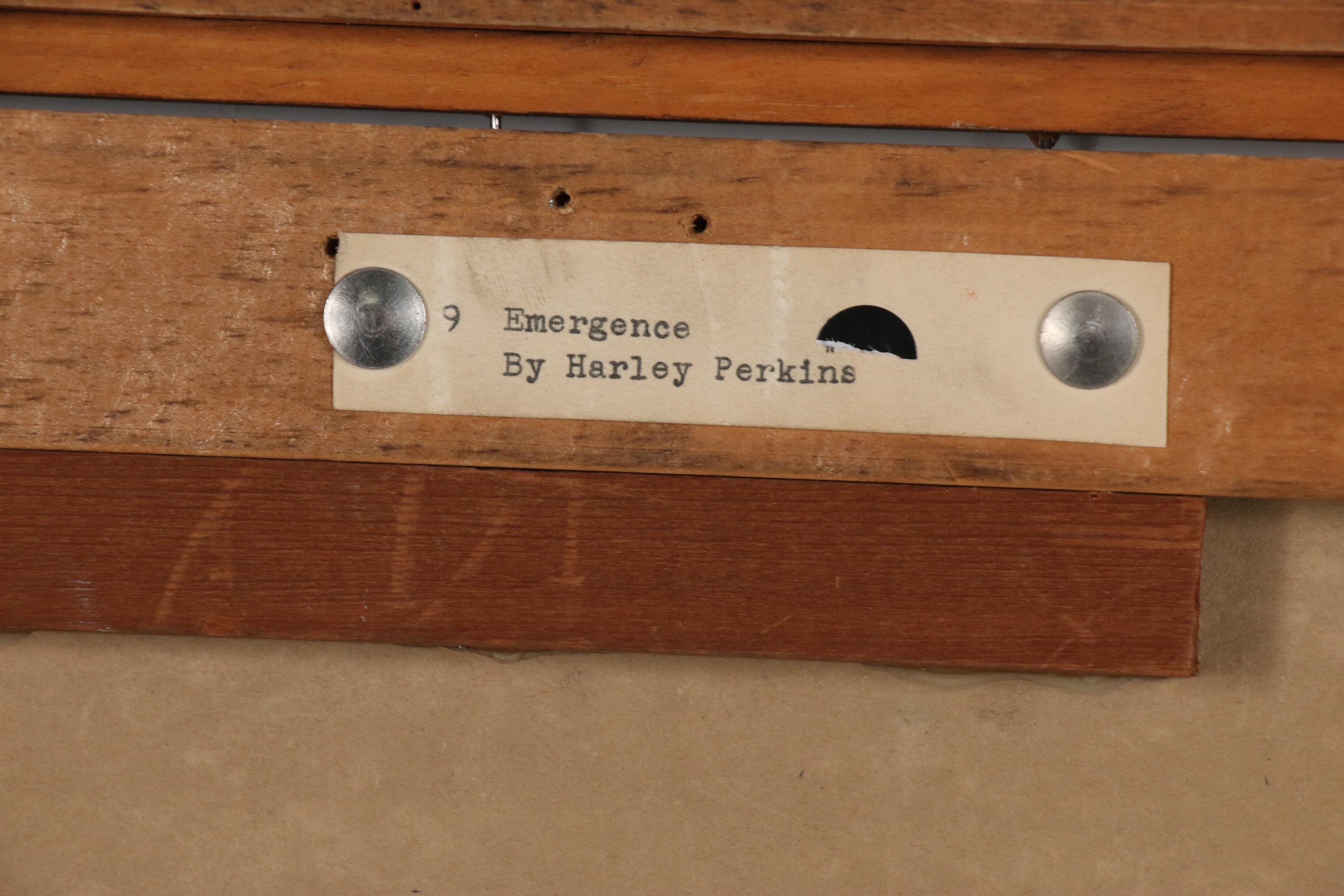 Harley Manlius Perkins Abstract Oil Painting "Emergence", Late 20th Century