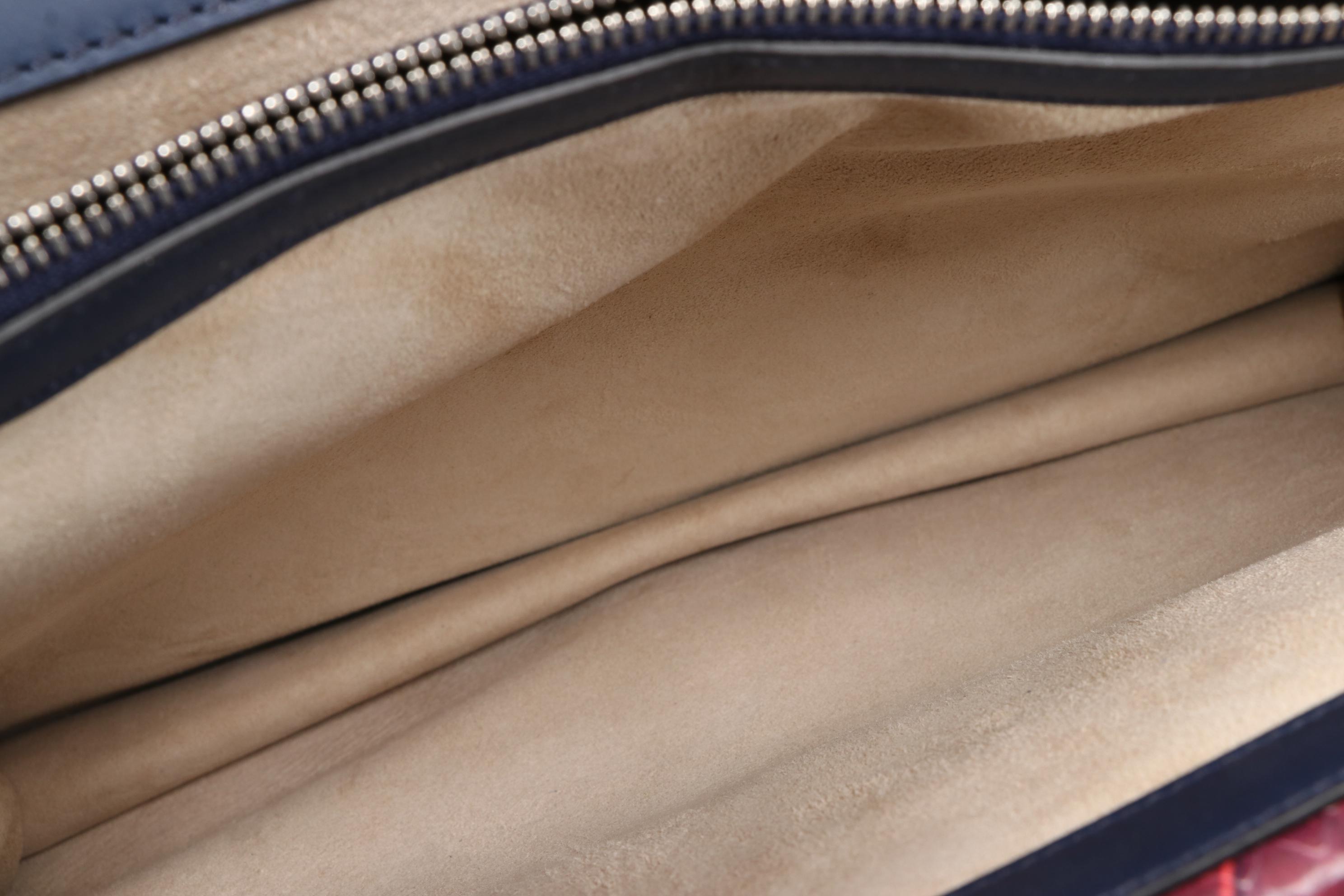 Gucci Red, White and Blue Cubic Python Dionysus Medium Shoulder Bag