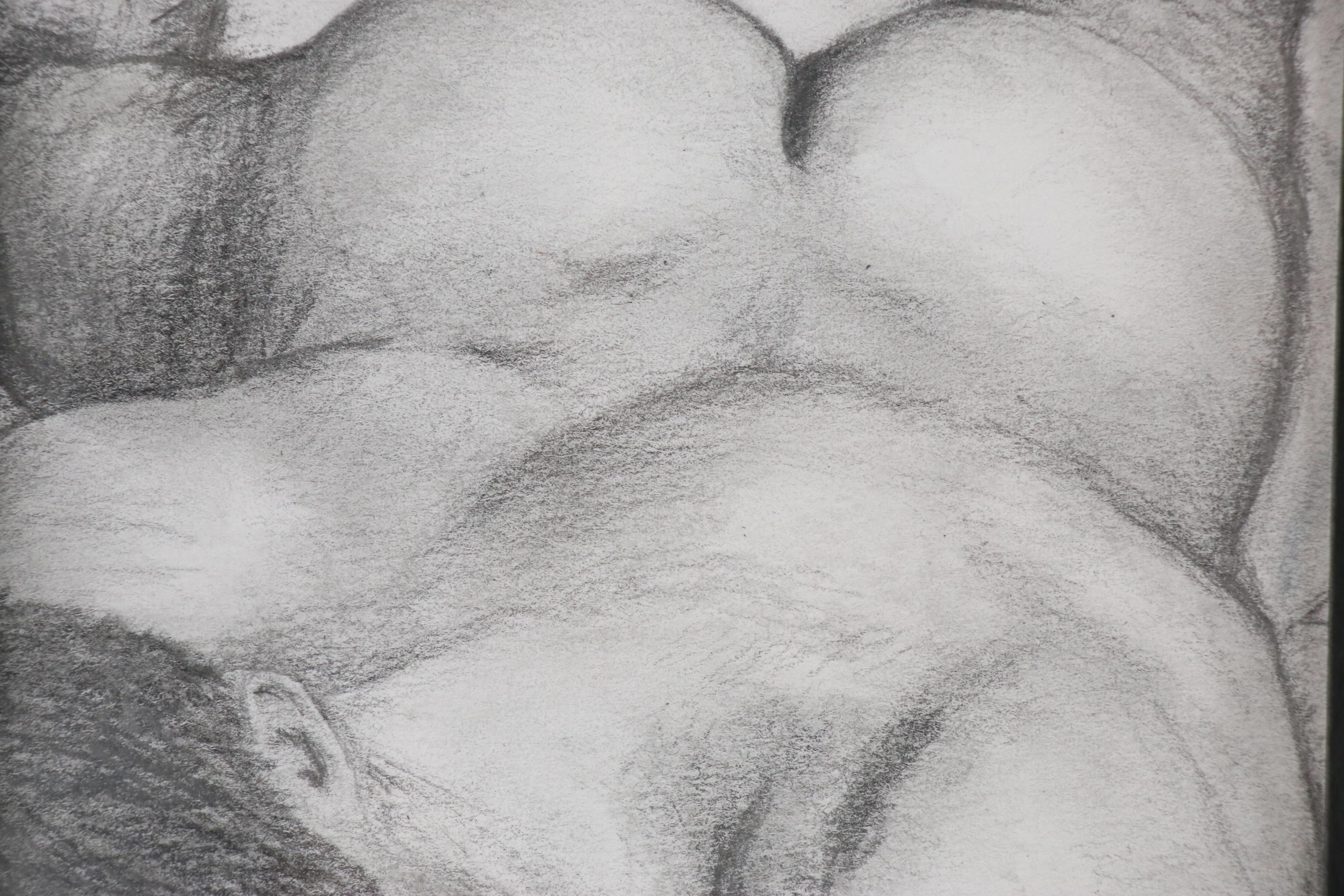 Kevin Ford Male Nude Charcoal Drawing