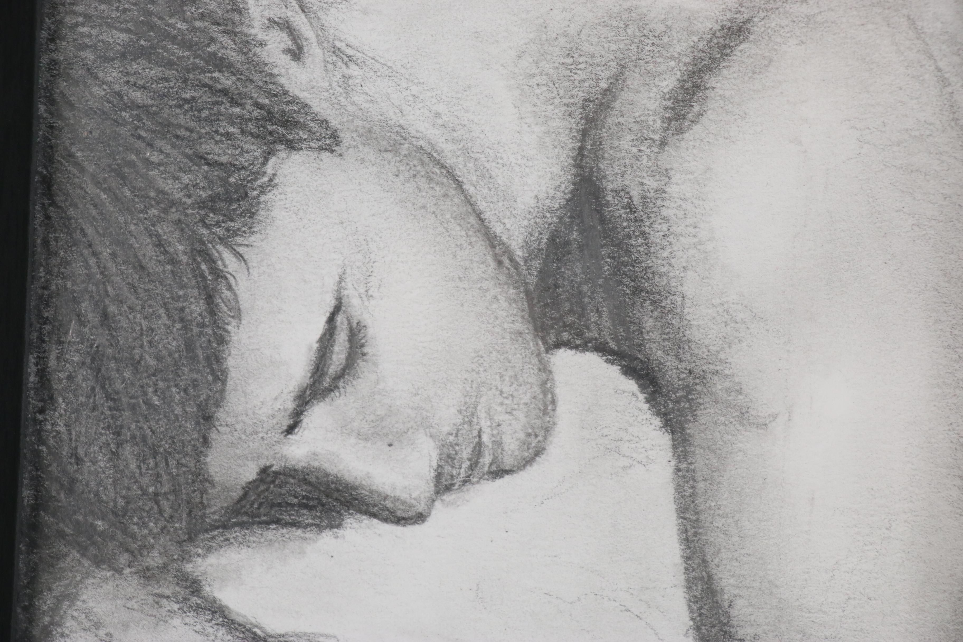 Kevin Ford Male Nude Charcoal Drawing