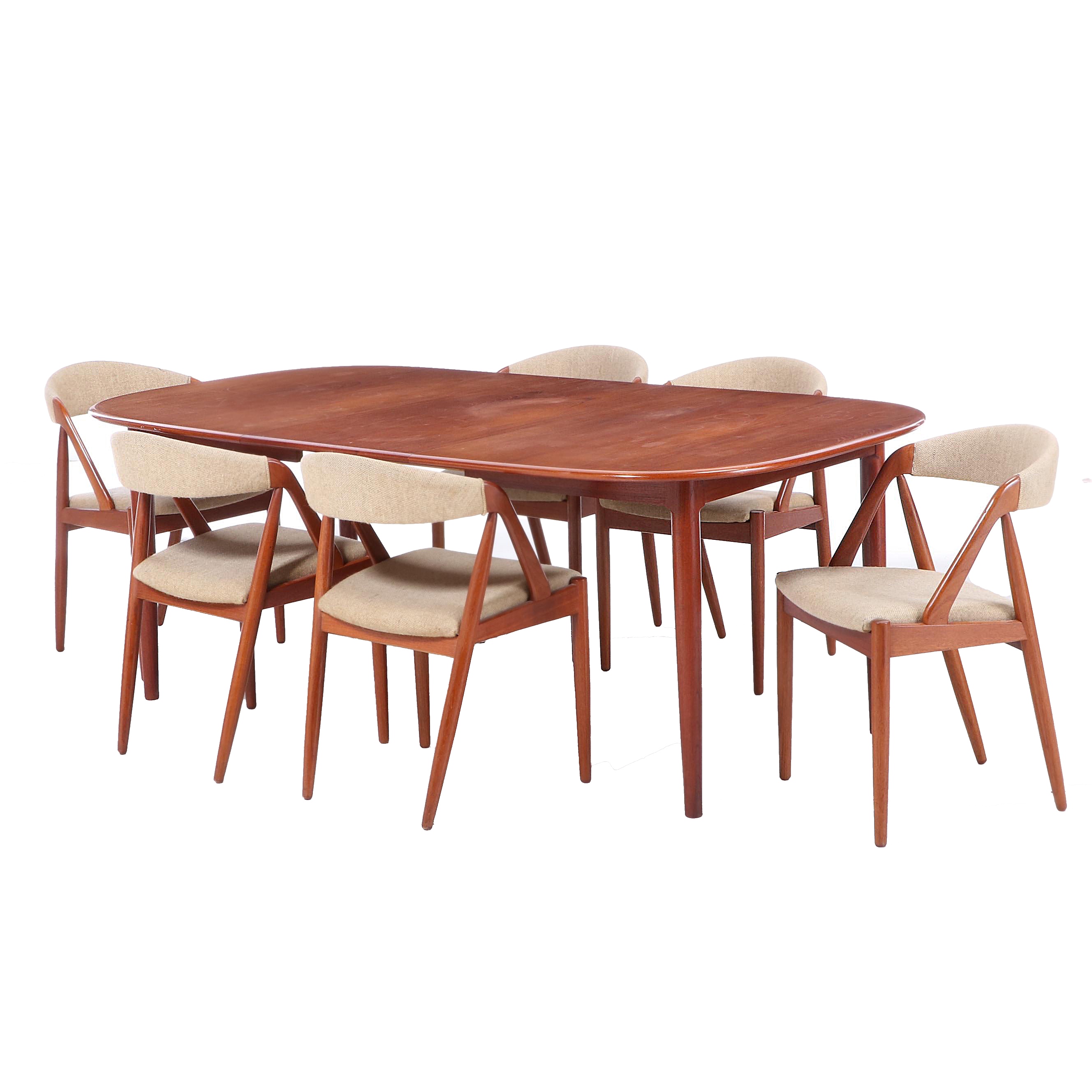 Danish Modern Teak Dining Table and Chairs