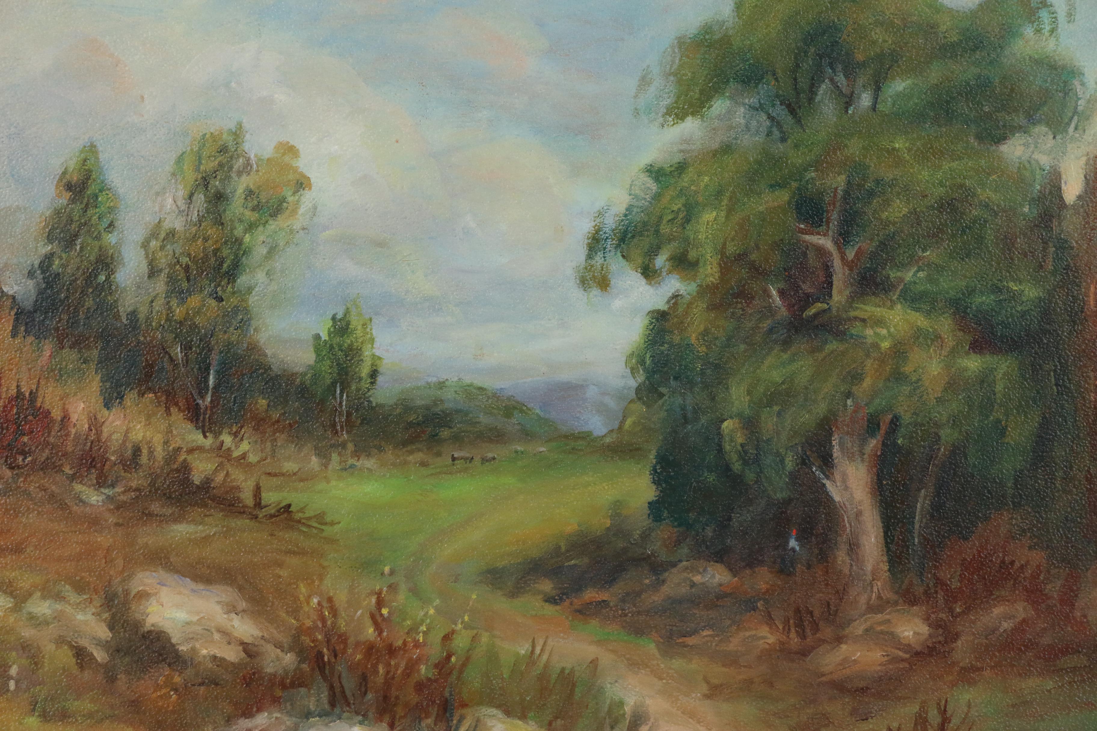 Ollie Payne Landscape Oil Painting, 1952