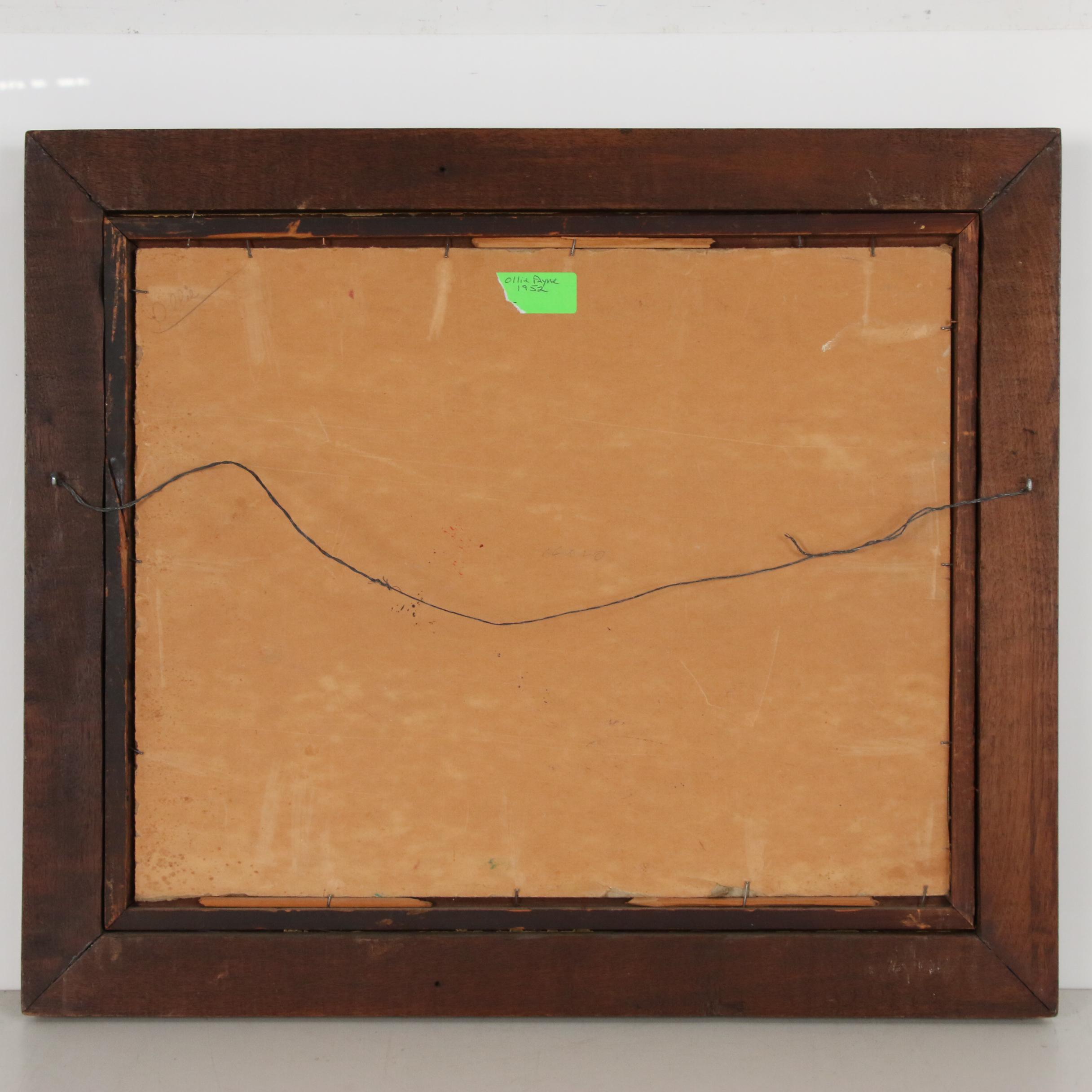 Ollie Payne Landscape Oil Painting, 1952