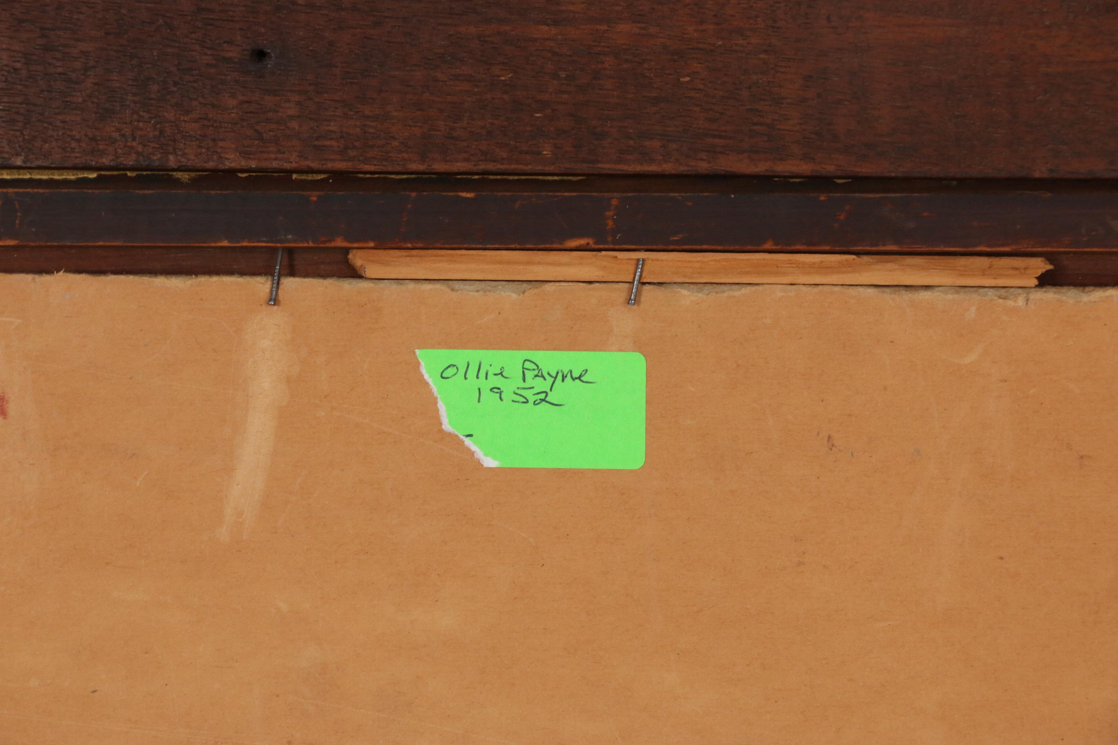 Ollie Payne Landscape Oil Painting, 1952