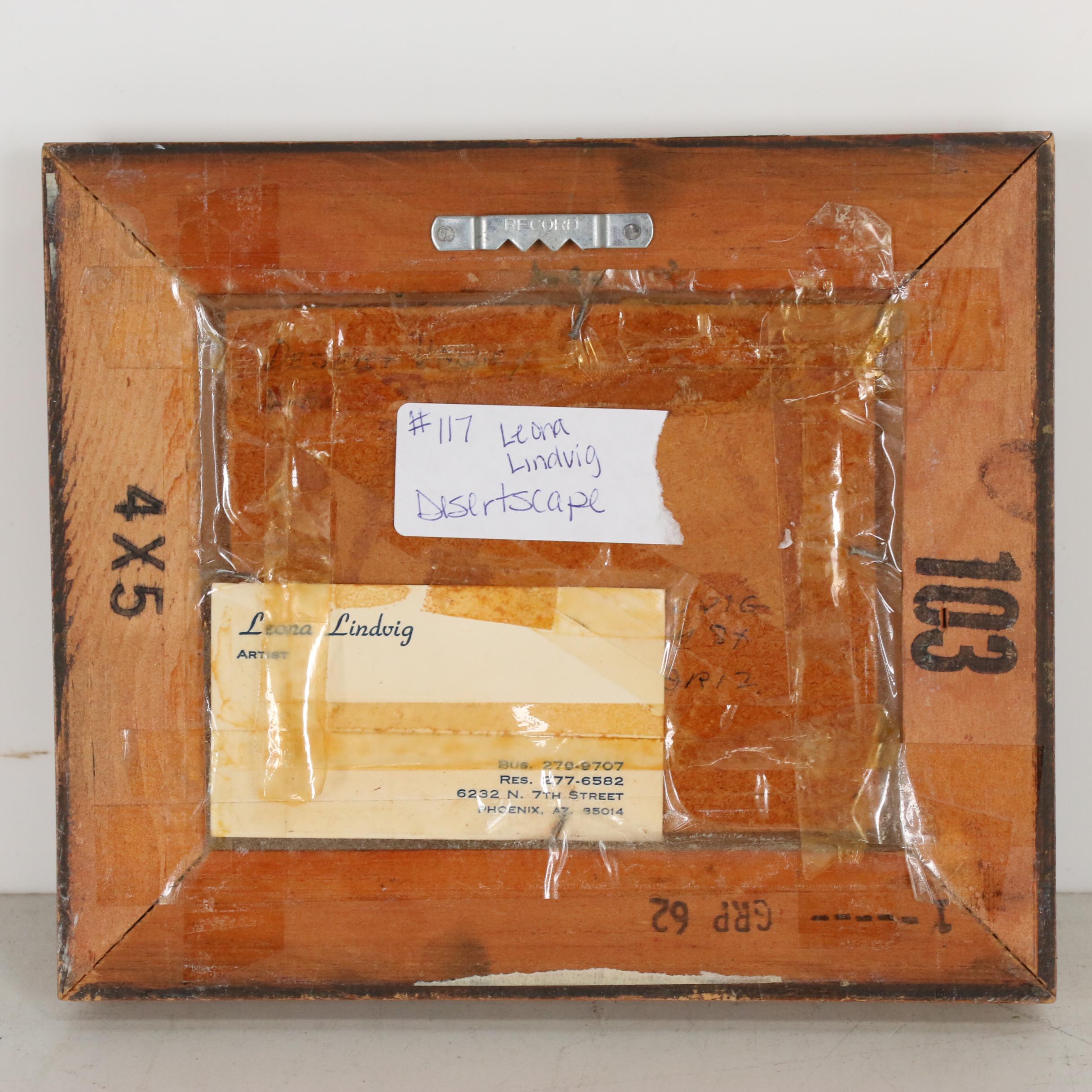 Leona Lindvig Desert Landscape Oil Painting