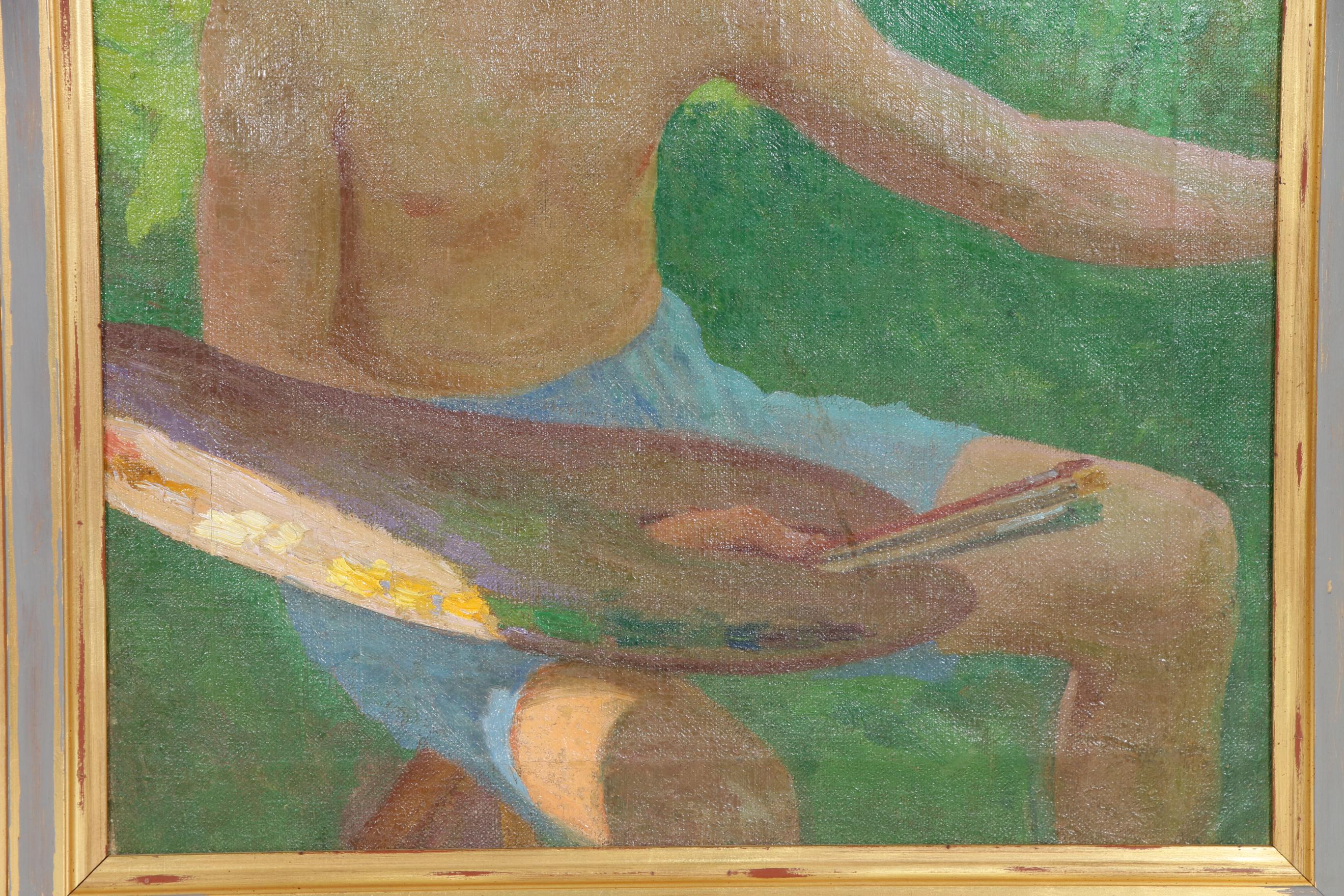 Artist Self-Portrait Oil Painting, 1938