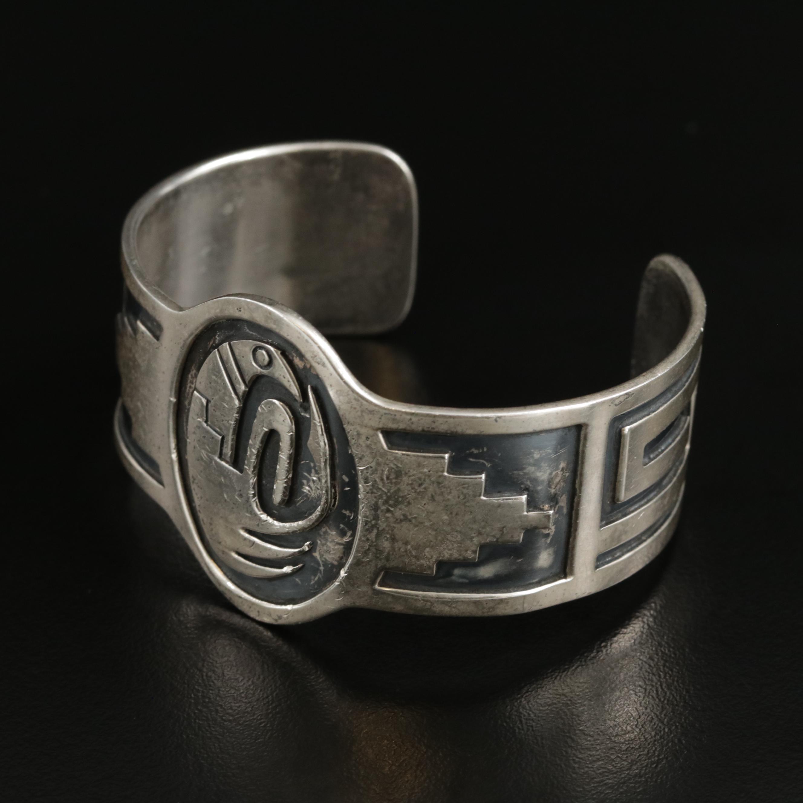 Wallie Sekayumptewa Hopi Sterling Cuff