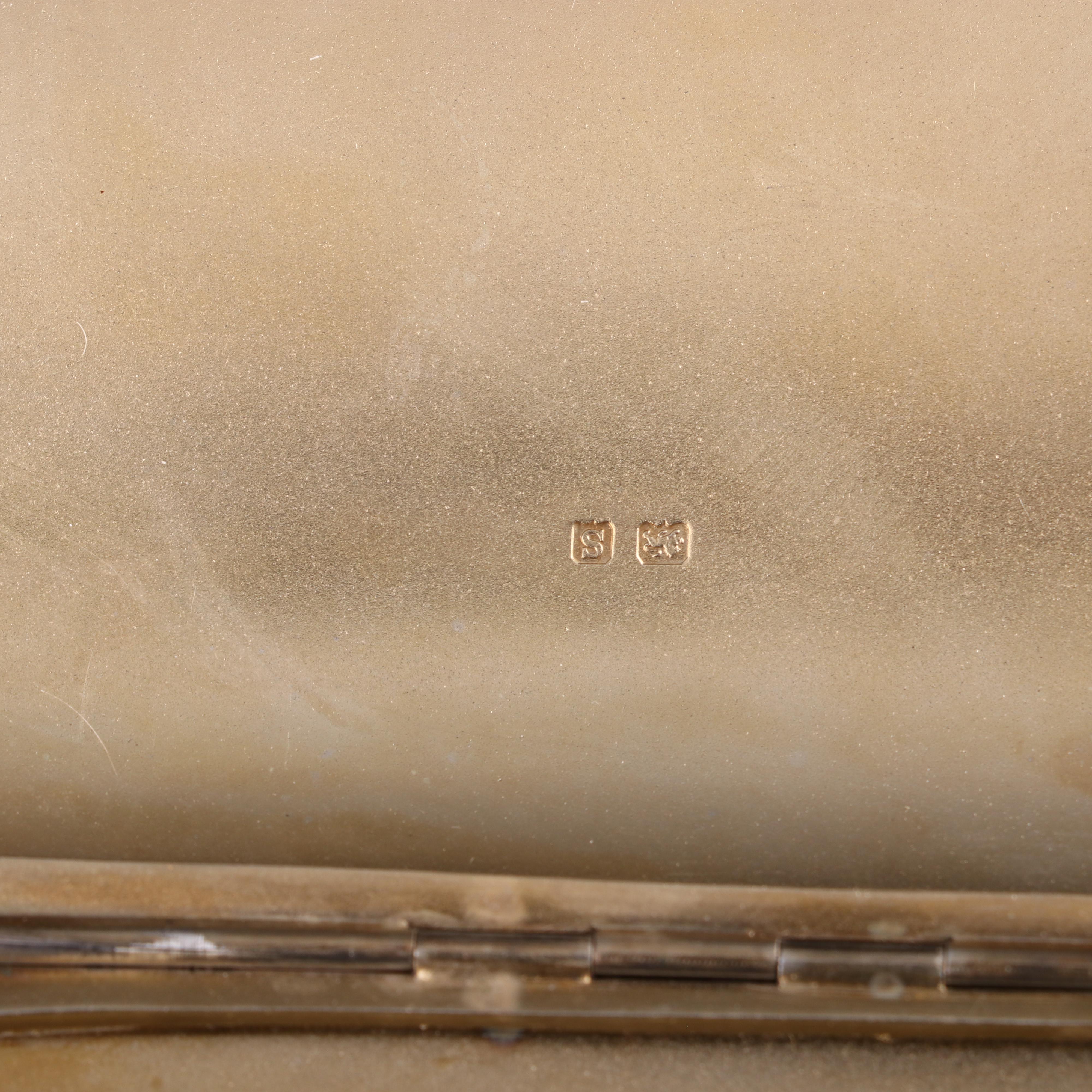 William Neale of Birmingham Guilloché Sterling Silver Cigarette Case, 1917