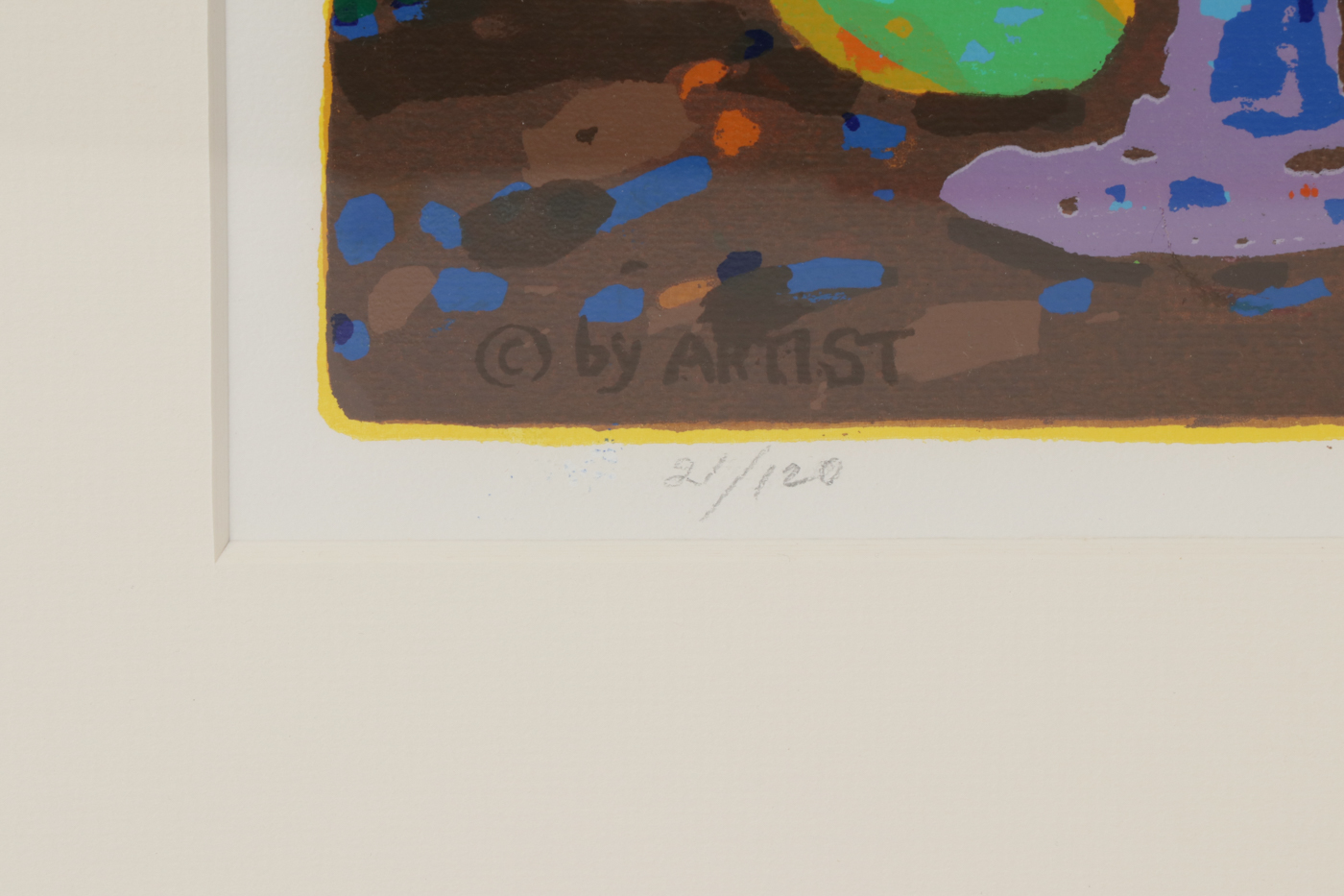 Jen Pang Serigraph "Girl with Fruit"