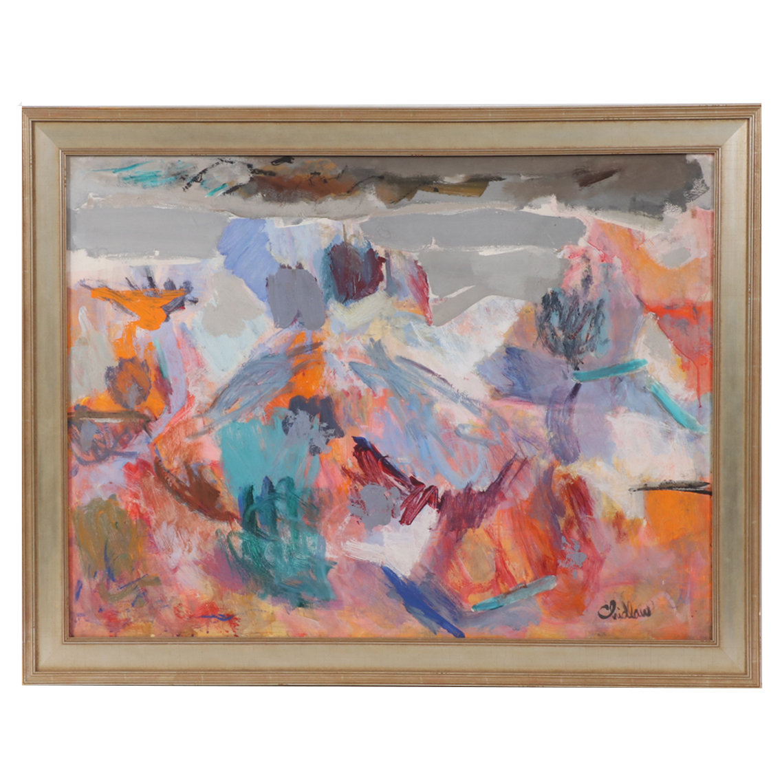 Paul Chidlaw Monumental Abstract Oil Painting "California Landscape"