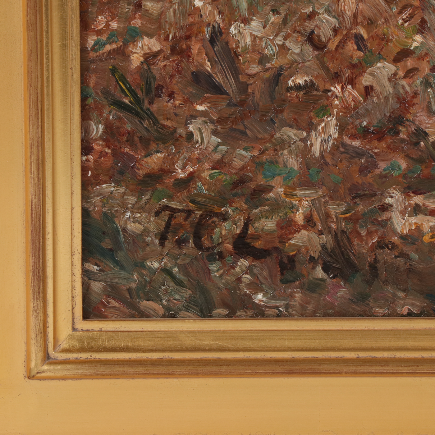 Thomas Corwin Lindsay Monumental Landscape Oil Painting "Autumn Forest"