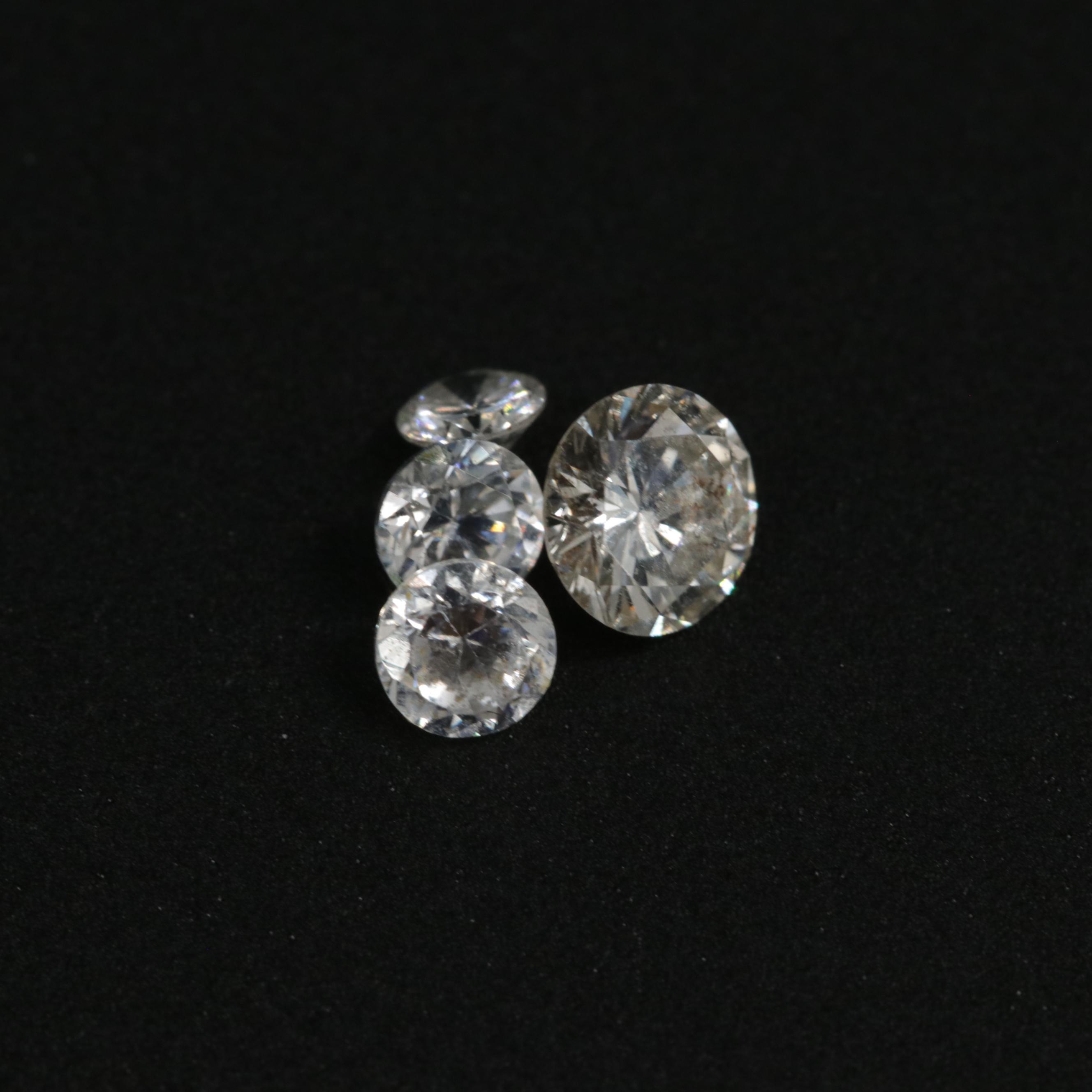 Loose 0.61 CTW Diamond and Diamond Simulant Gemstones