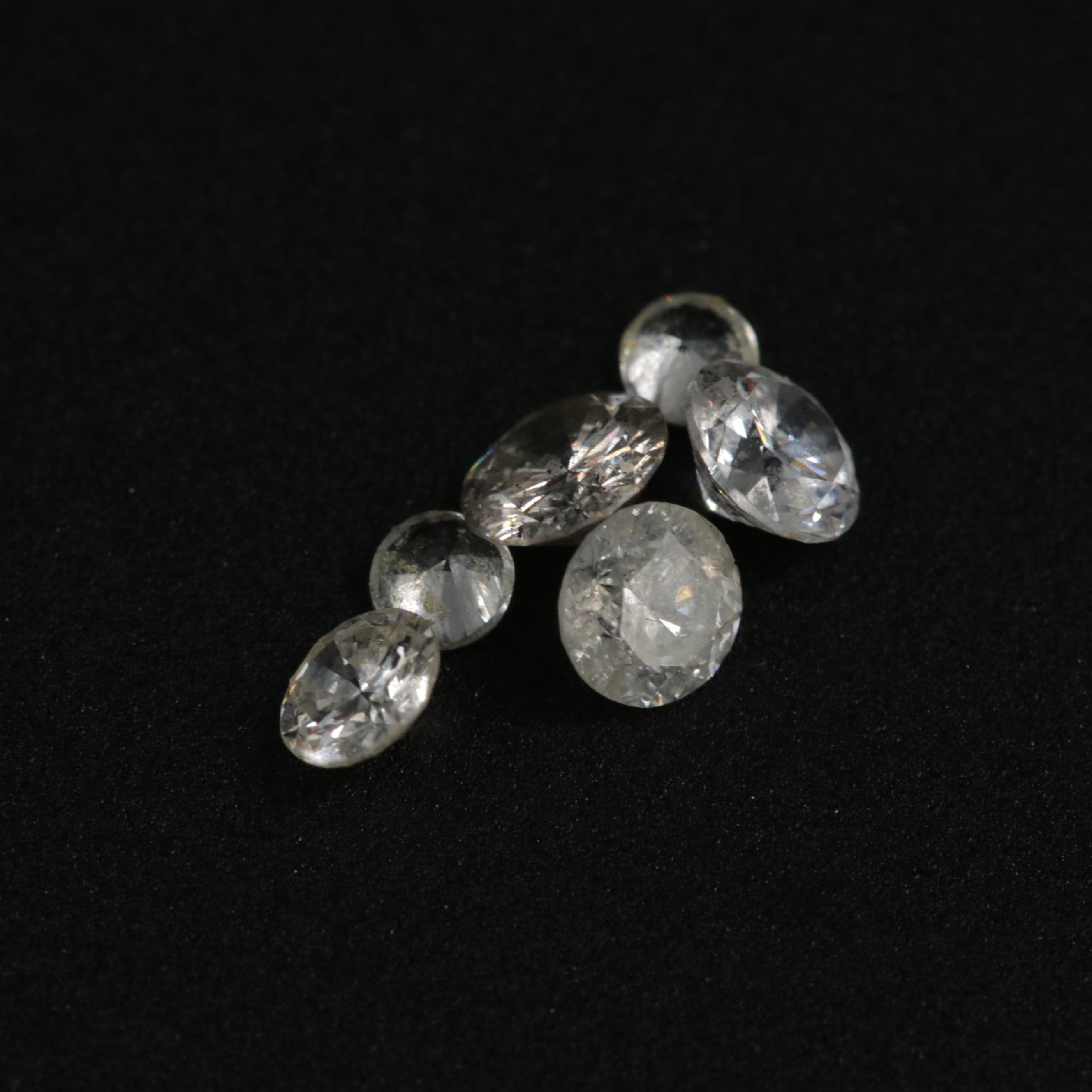 Loose 0.61 CTW Diamond and Diamond Simulant Gemstones