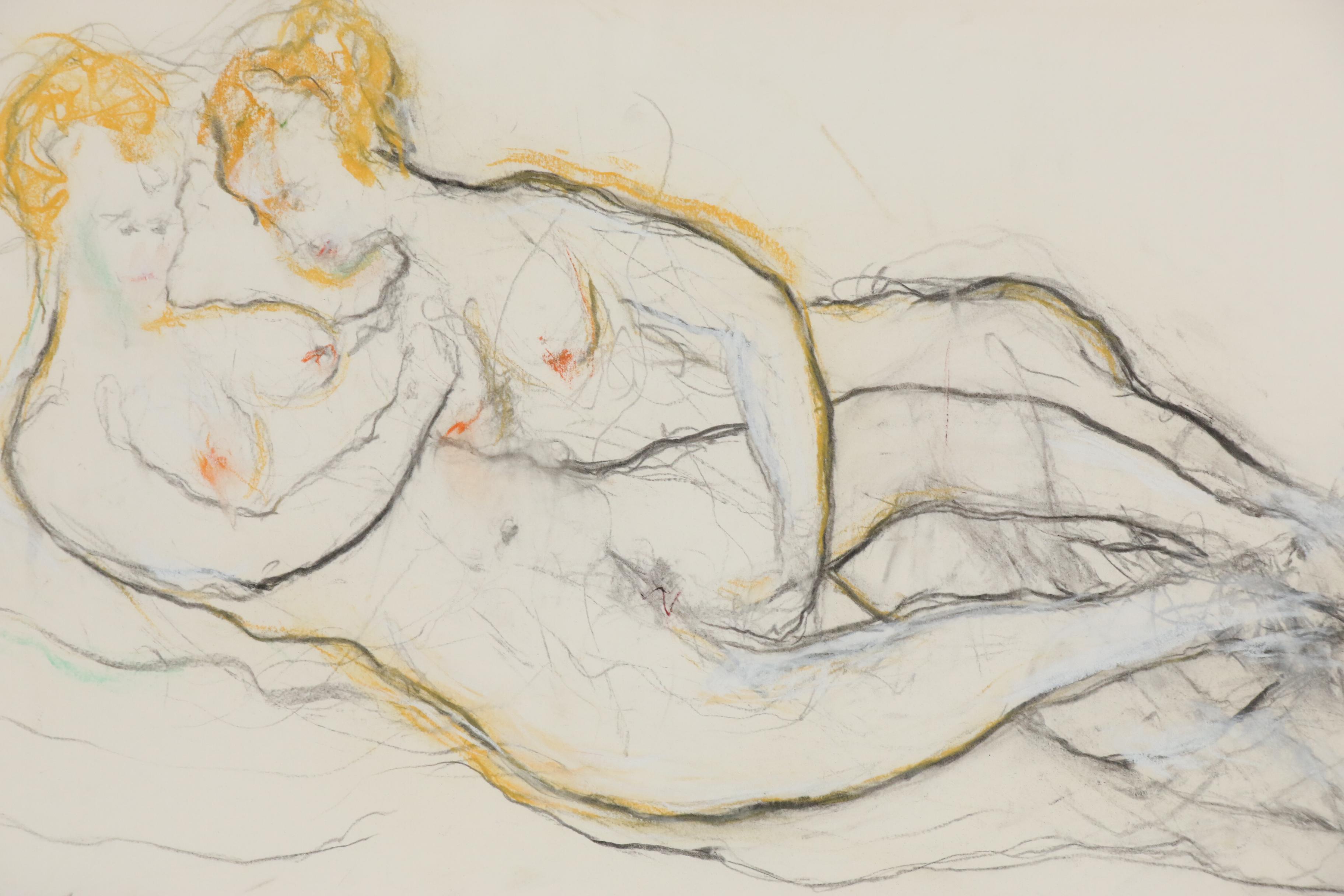 Humbert Howard Erotic Graphite and Pastel Drawing, 1970