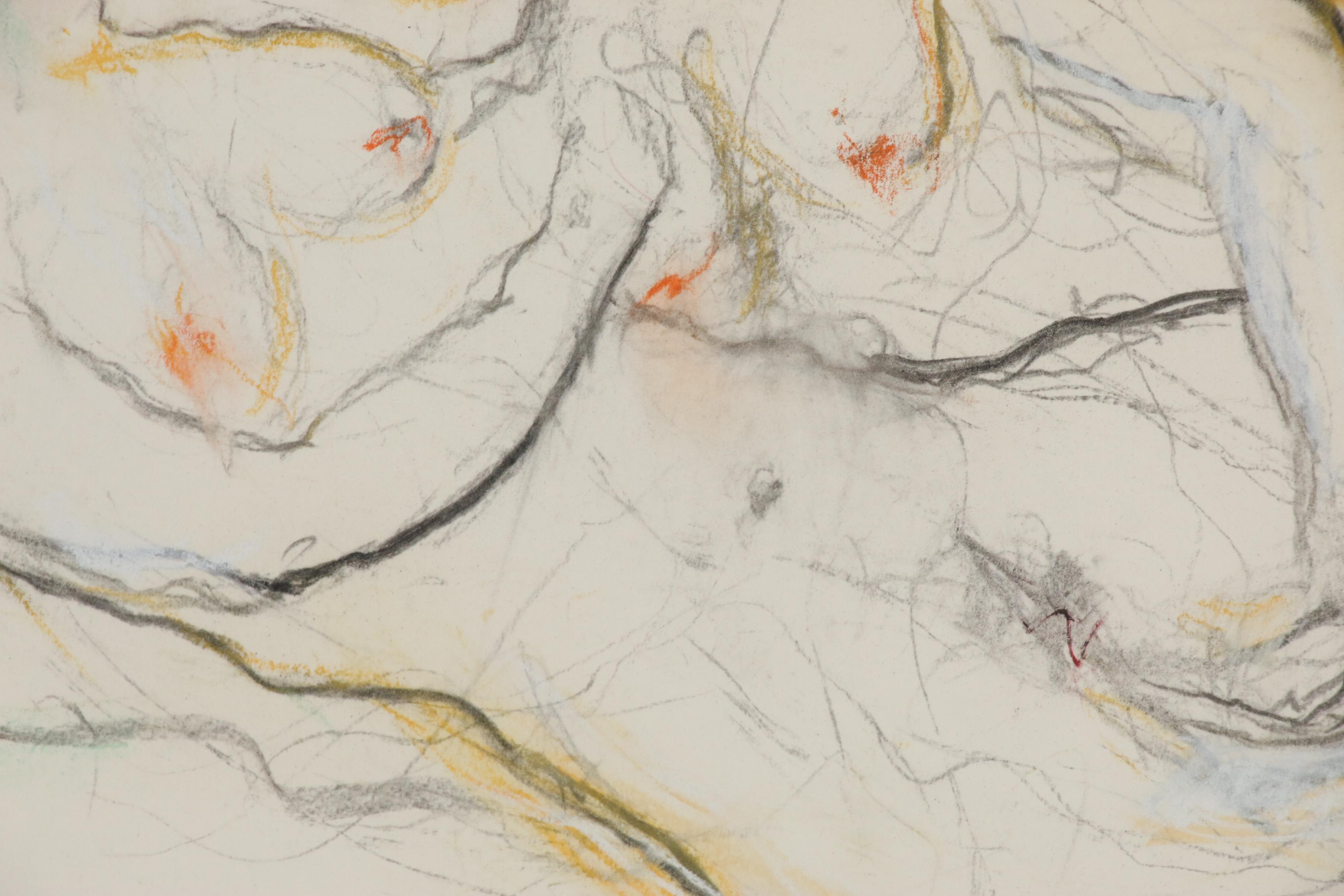 Humbert Howard Erotic Graphite and Pastel Drawing, 1970