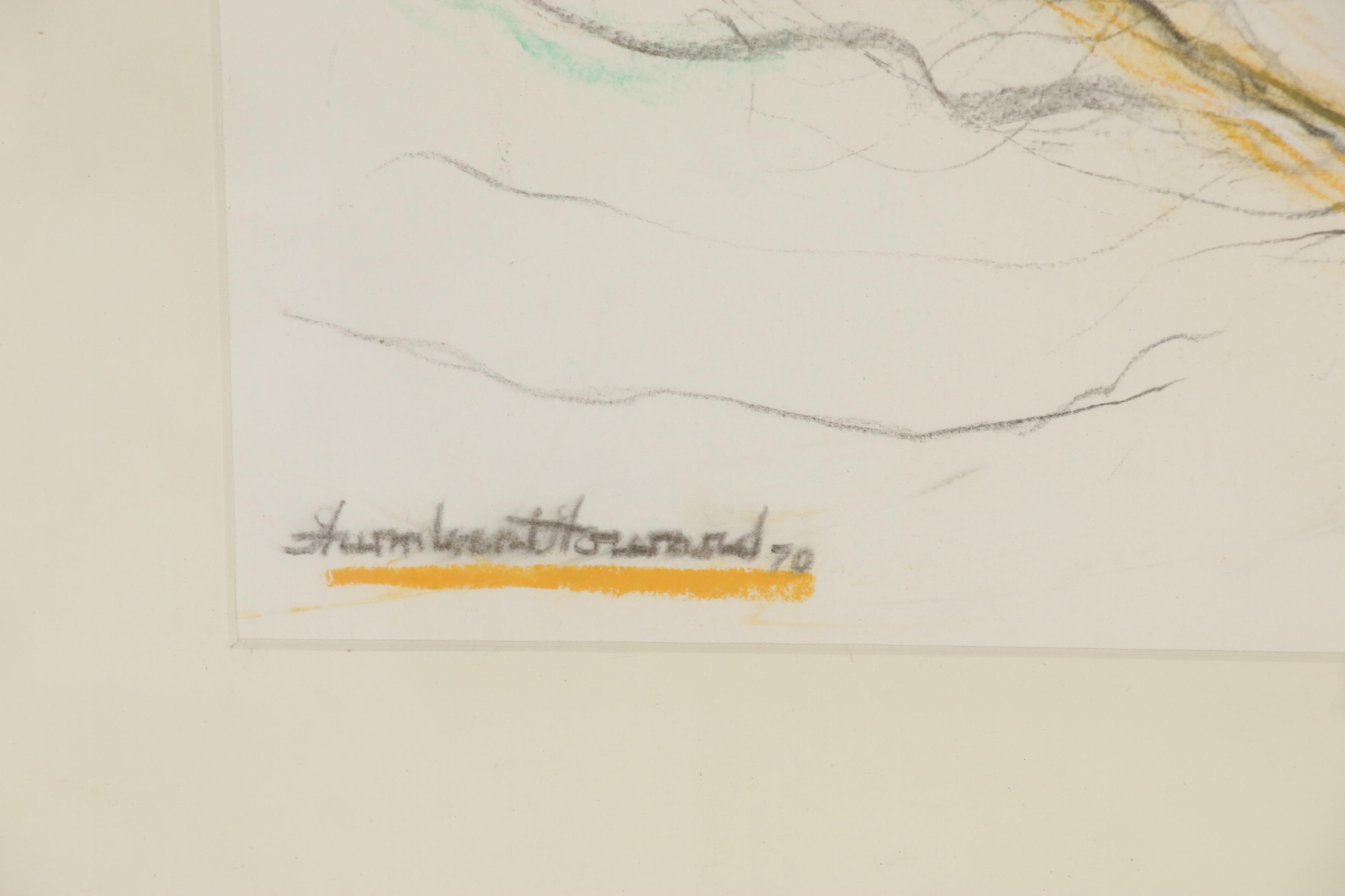 Humbert Howard Erotic Graphite and Pastel Drawing, 1970