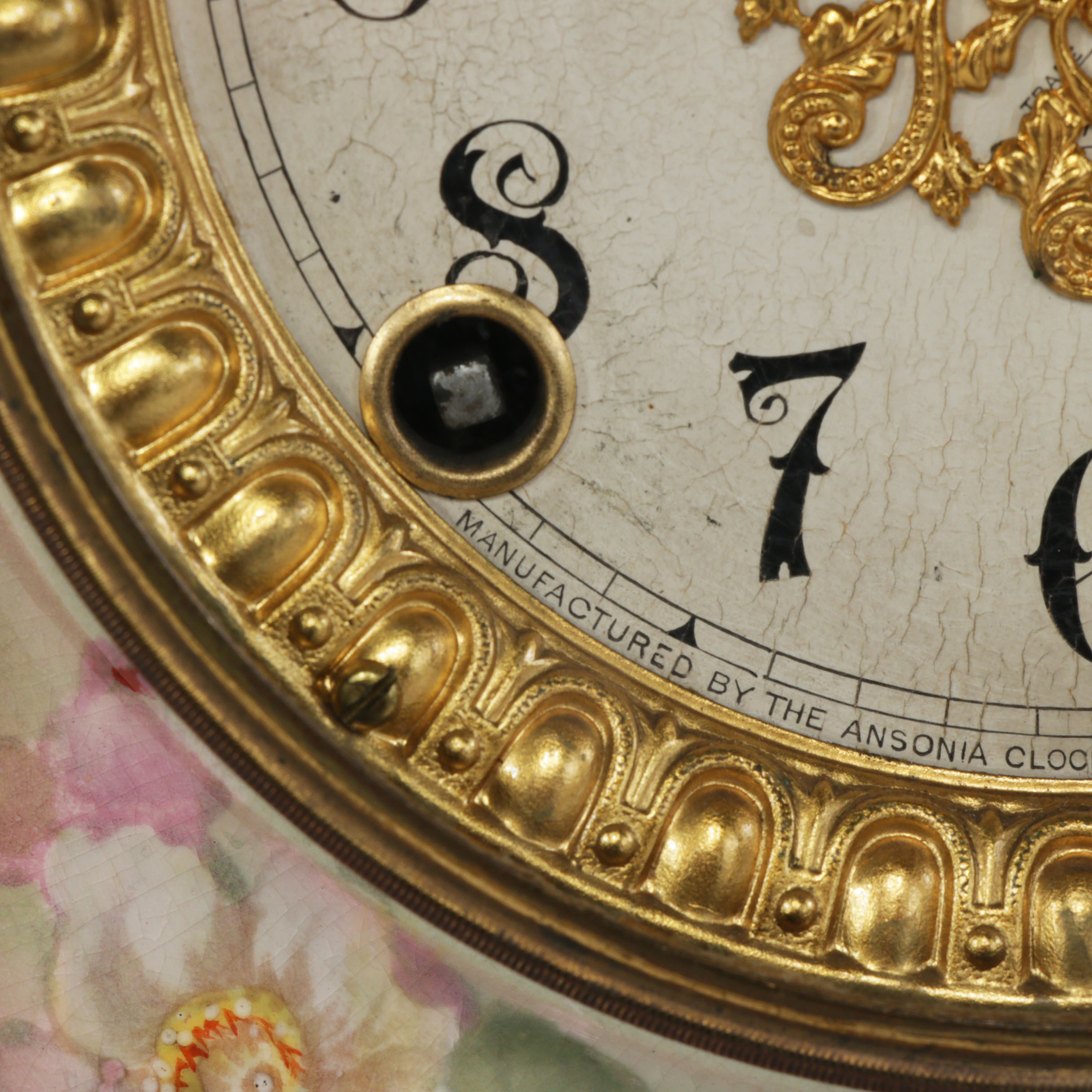 Ansonia Royal Bonn Porcelain Mantel Clock