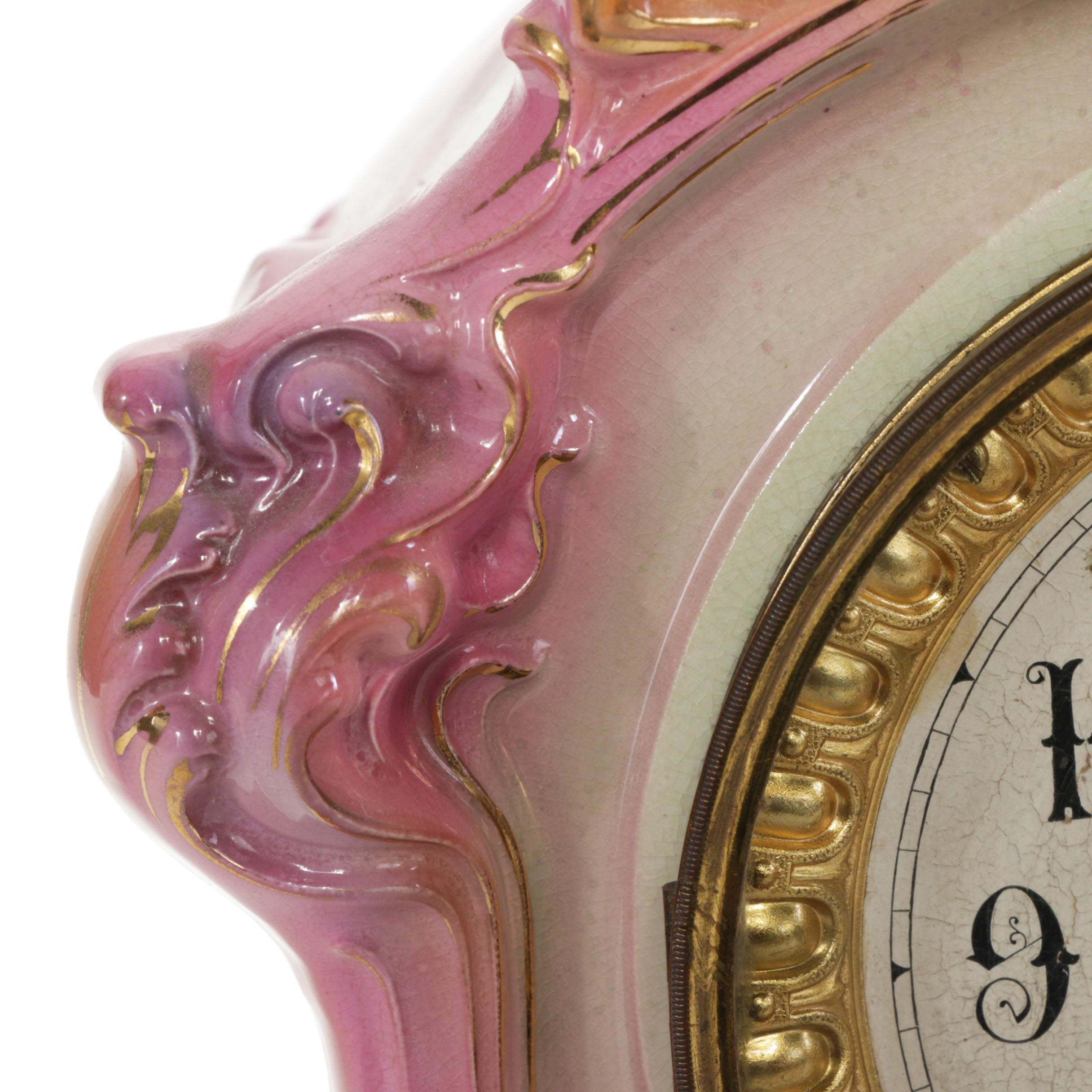 Ansonia Royal Bonn Porcelain Mantel Clock