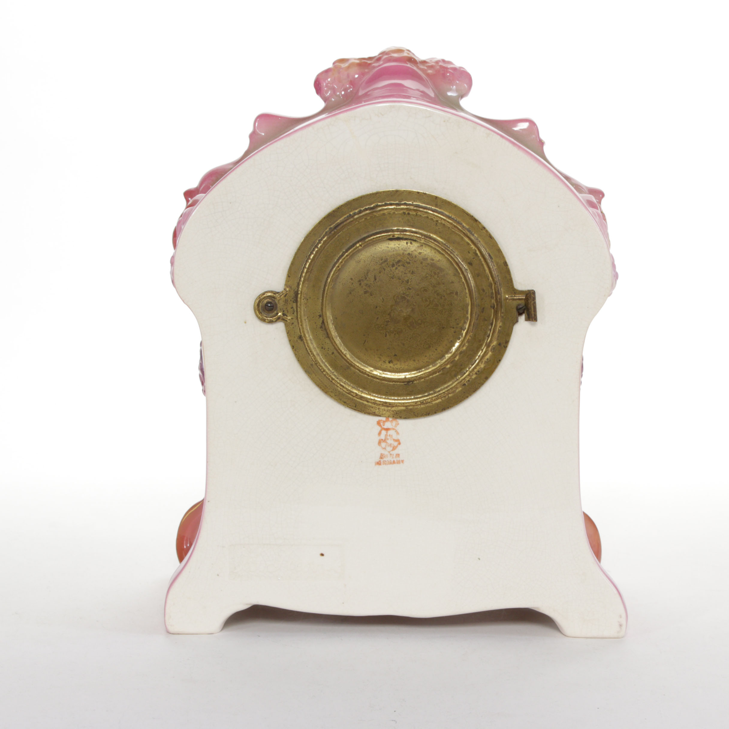 Ansonia Royal Bonn Porcelain Mantel Clock