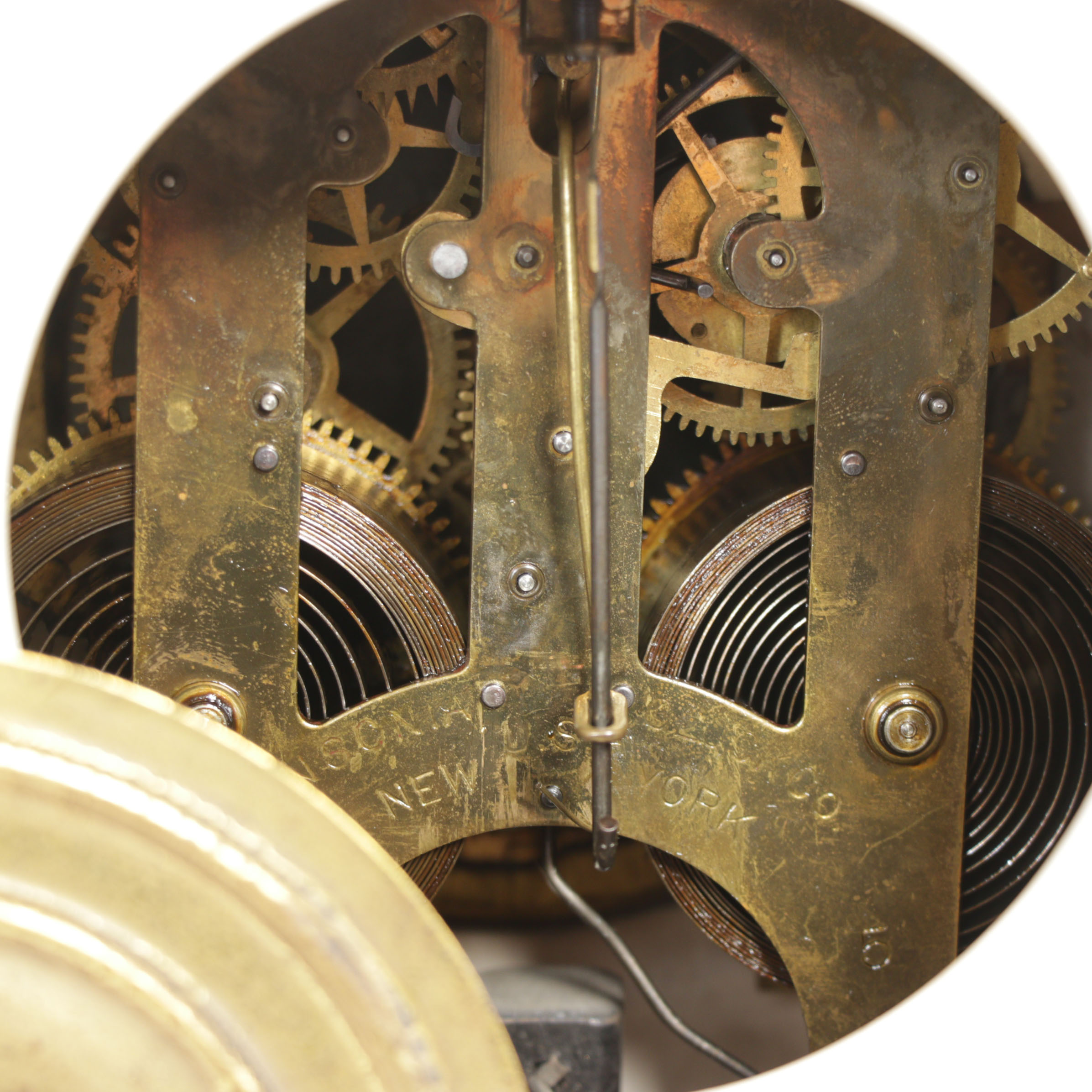 Ansonia Royal Bonn Porcelain Mantel Clock