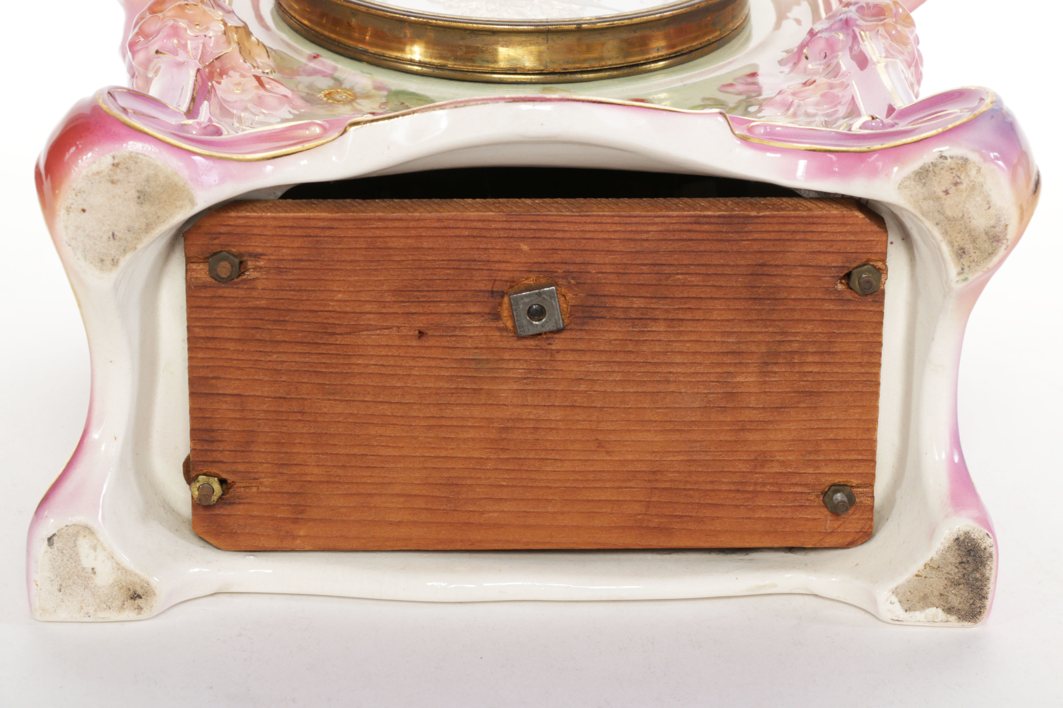 Ansonia Royal Bonn Porcelain Mantel Clock