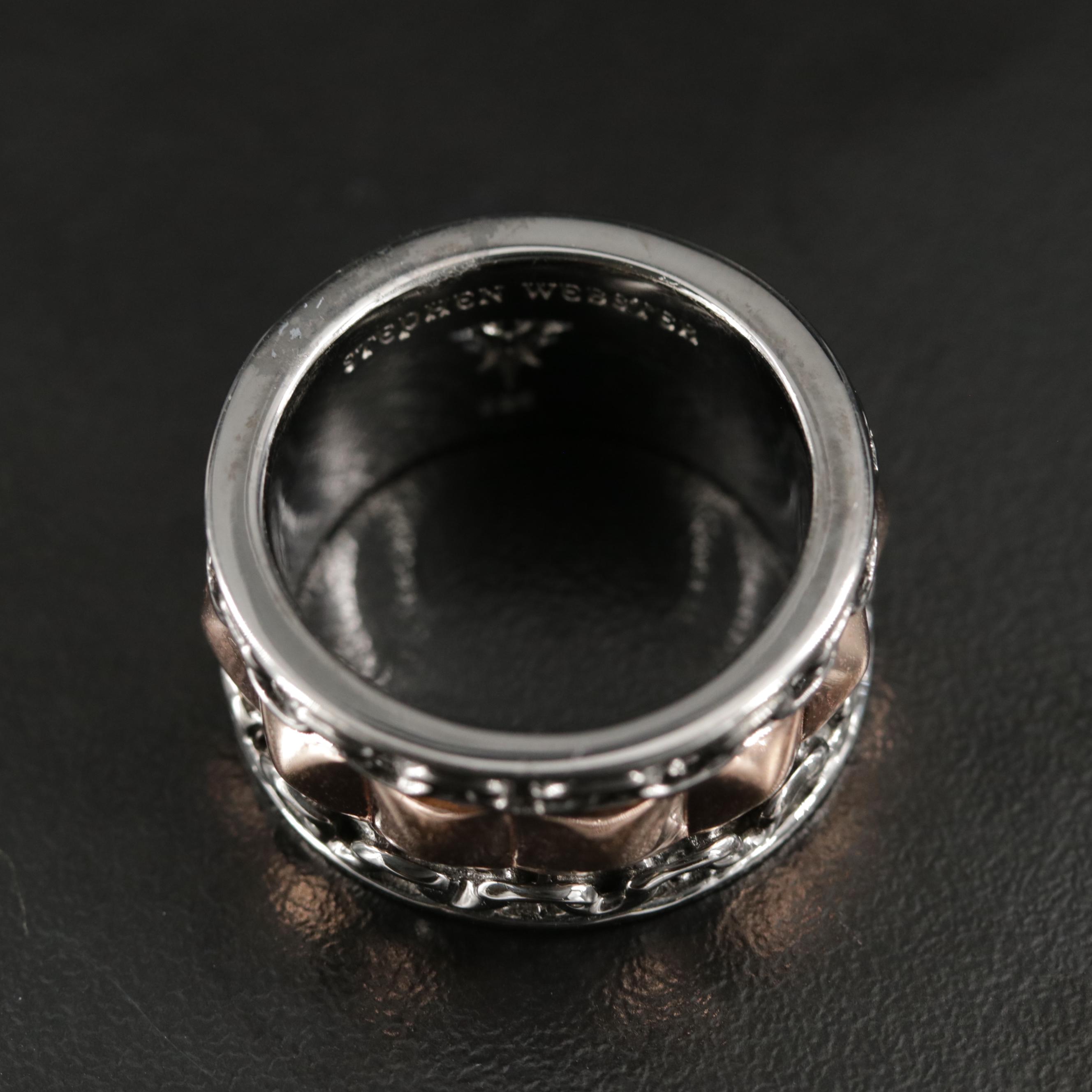 Stephen Webster Sterling Silver Chain Motif Superstud Band