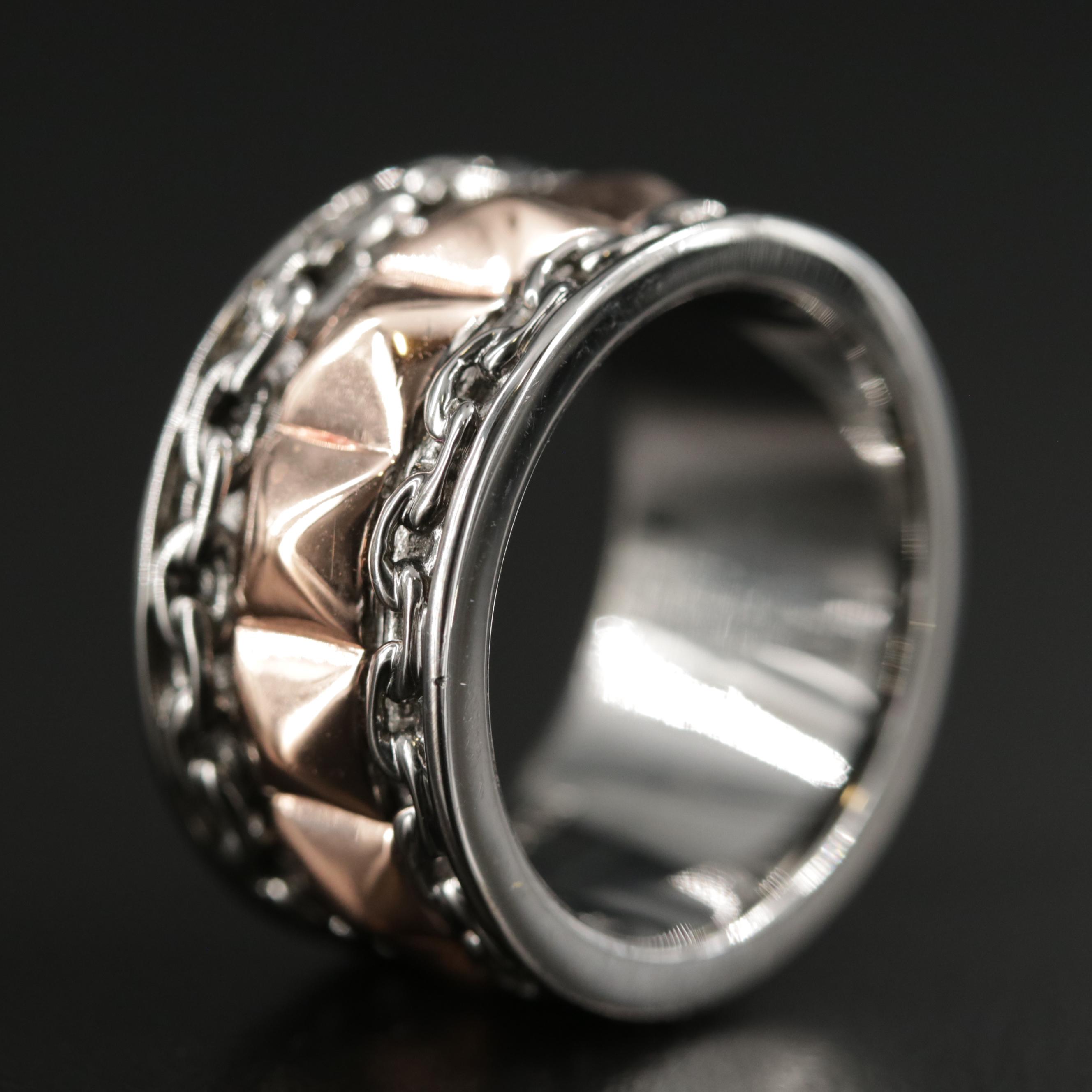 Stephen Webster Sterling Silver Chain Motif Superstud Band