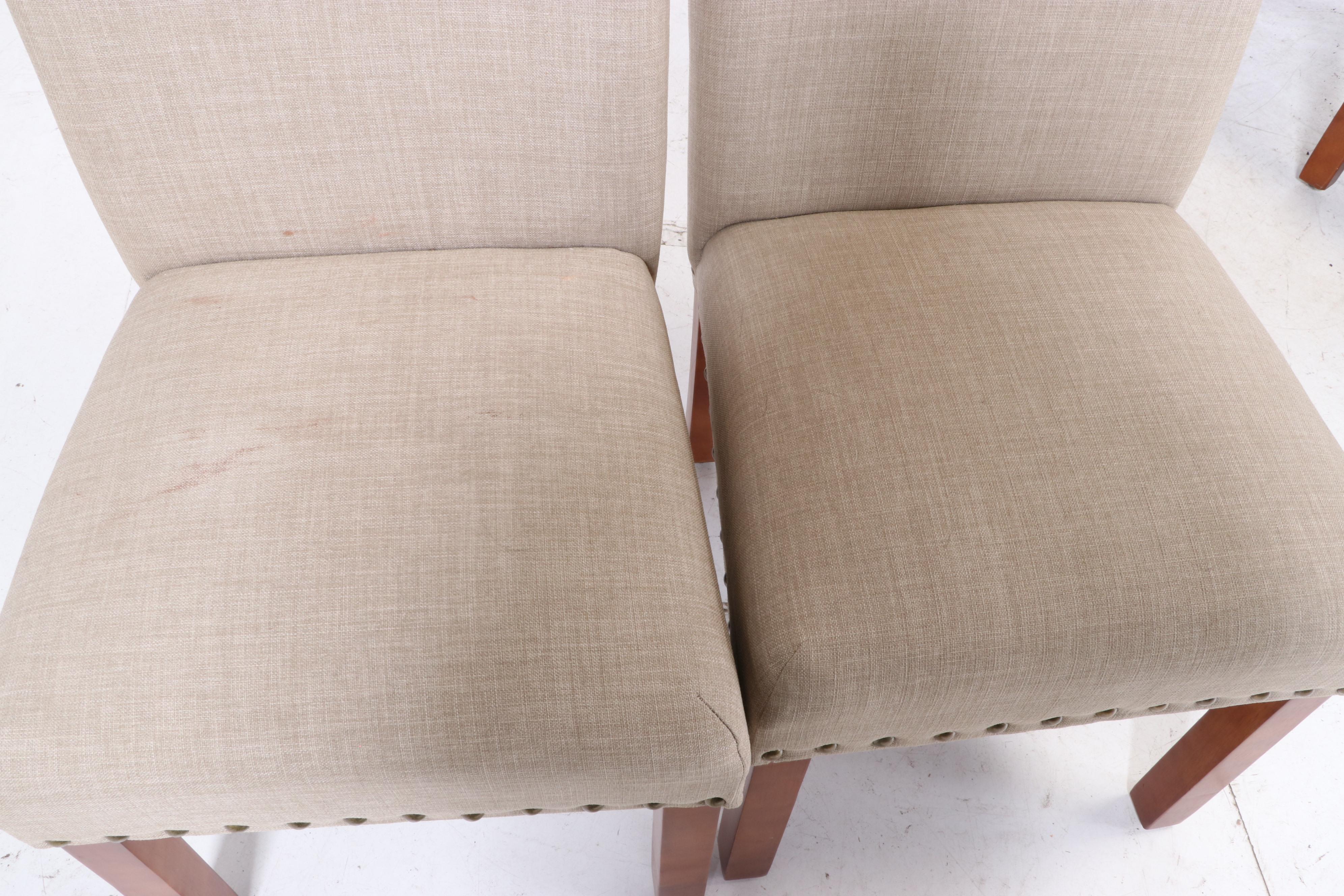 Group of Six High Back Upholstered Dining Room Chairs