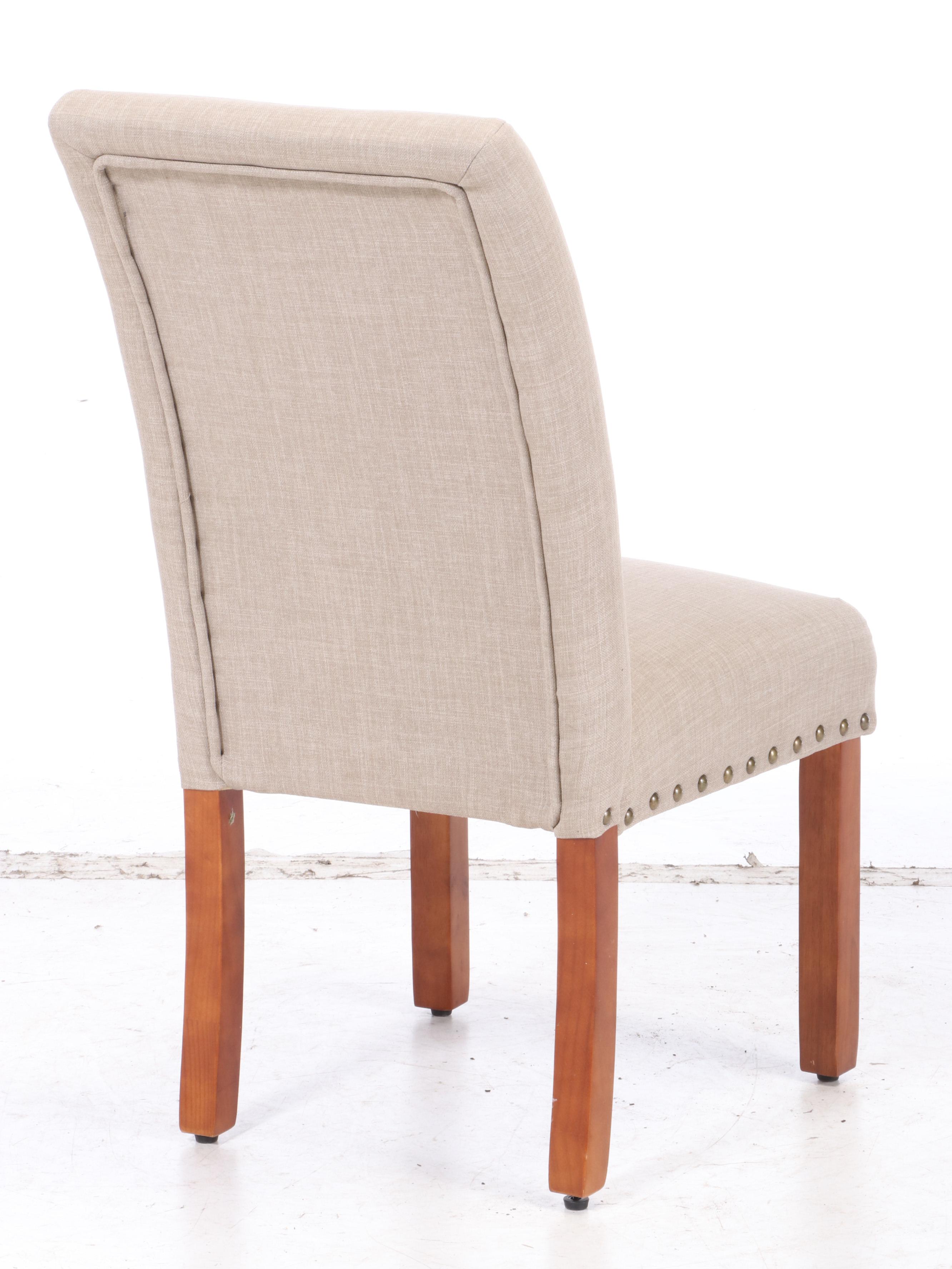 Group of Six High Back Upholstered Dining Room Chairs
