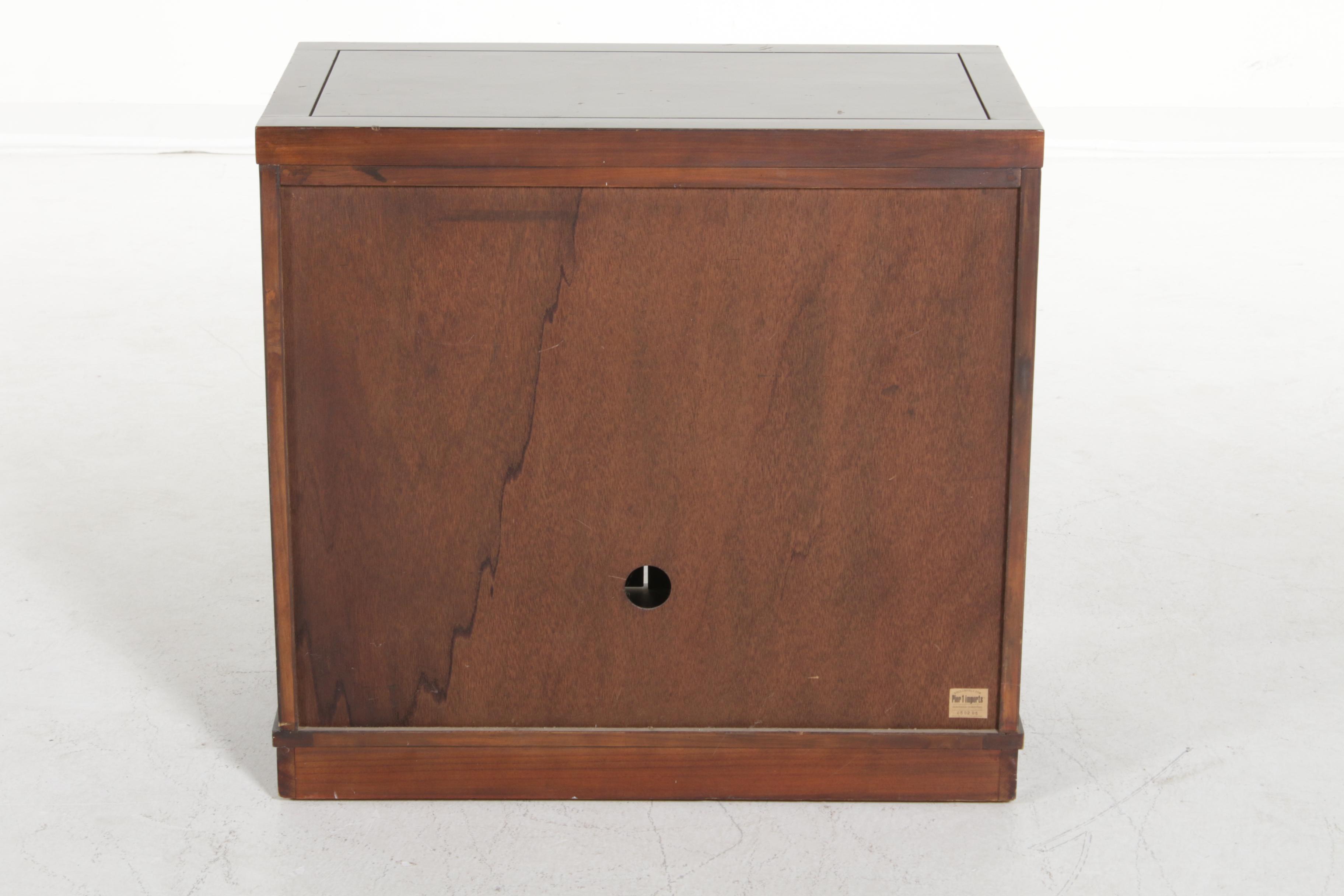 Pier 1 Imports Asian Style Bamboo Accented Top Drawer Cabinet