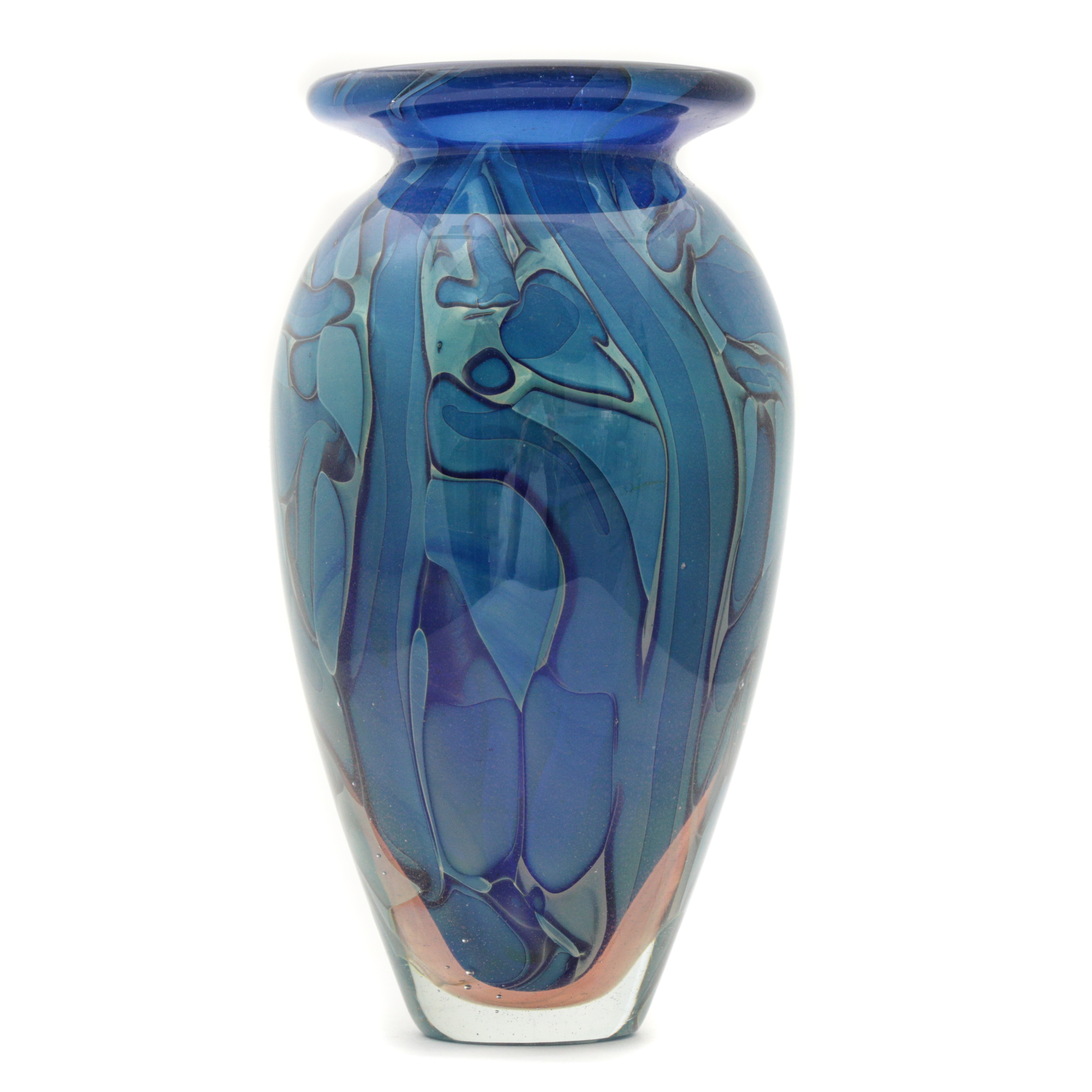 Robert Eickholt Hand Blown Art Glass Vase