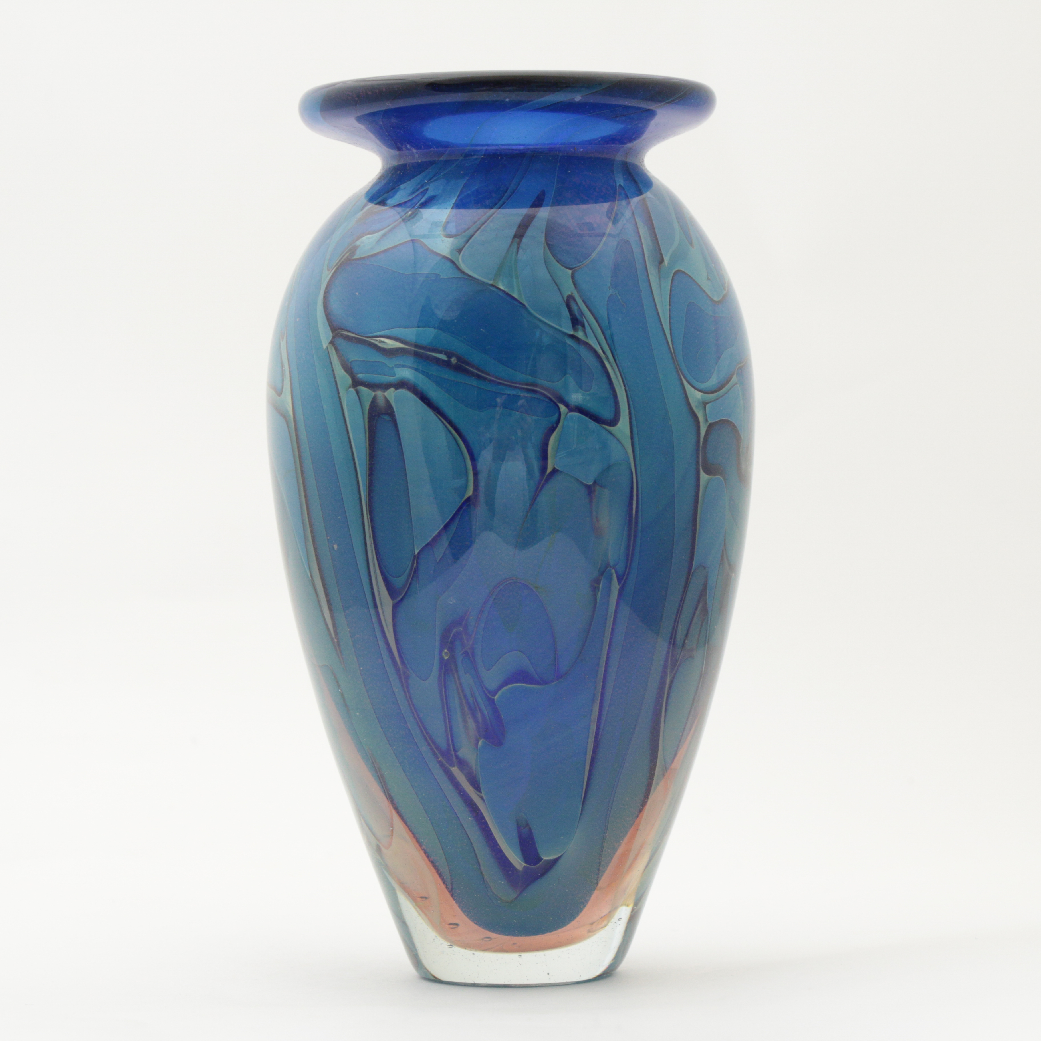 Robert Eickholt Hand Blown Art Glass Vase
