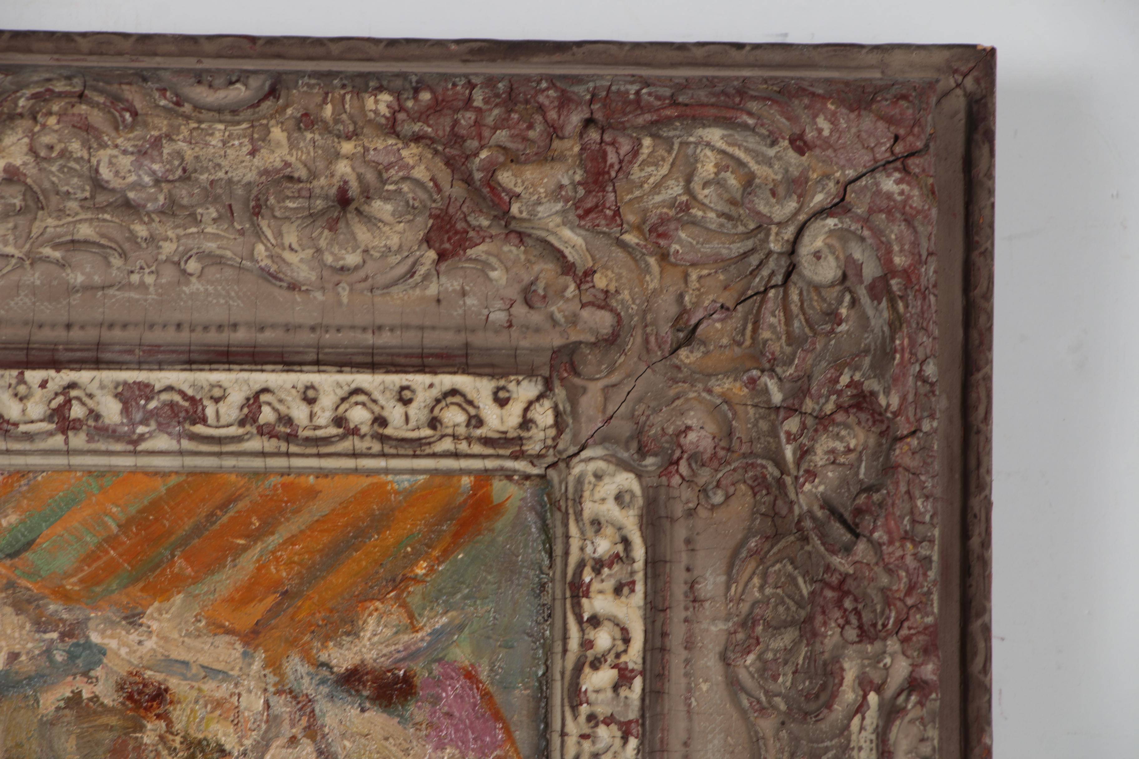 Irwin D. Hoffman Oil Painting "Barber Shop", circa 1936