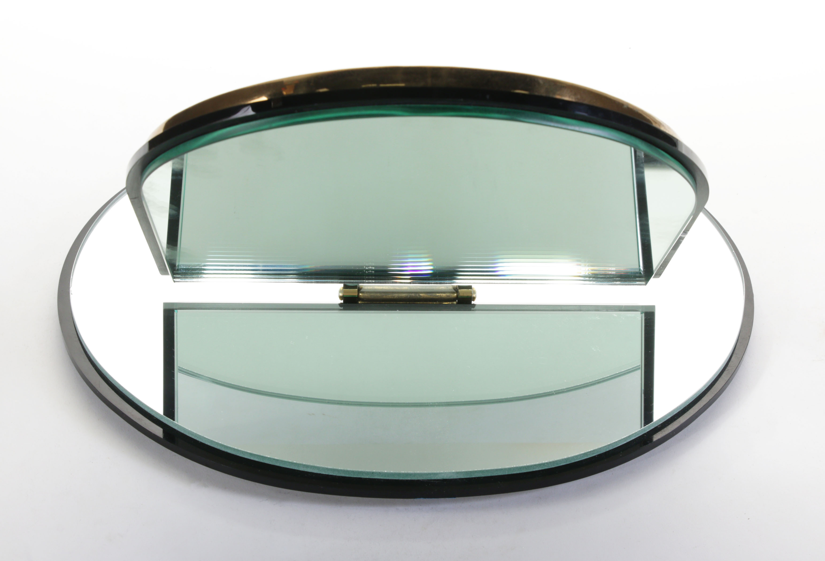 Erté Limited Edition "Femme Fatale" Cold Painted Bronze Vanity Mirror, 1985