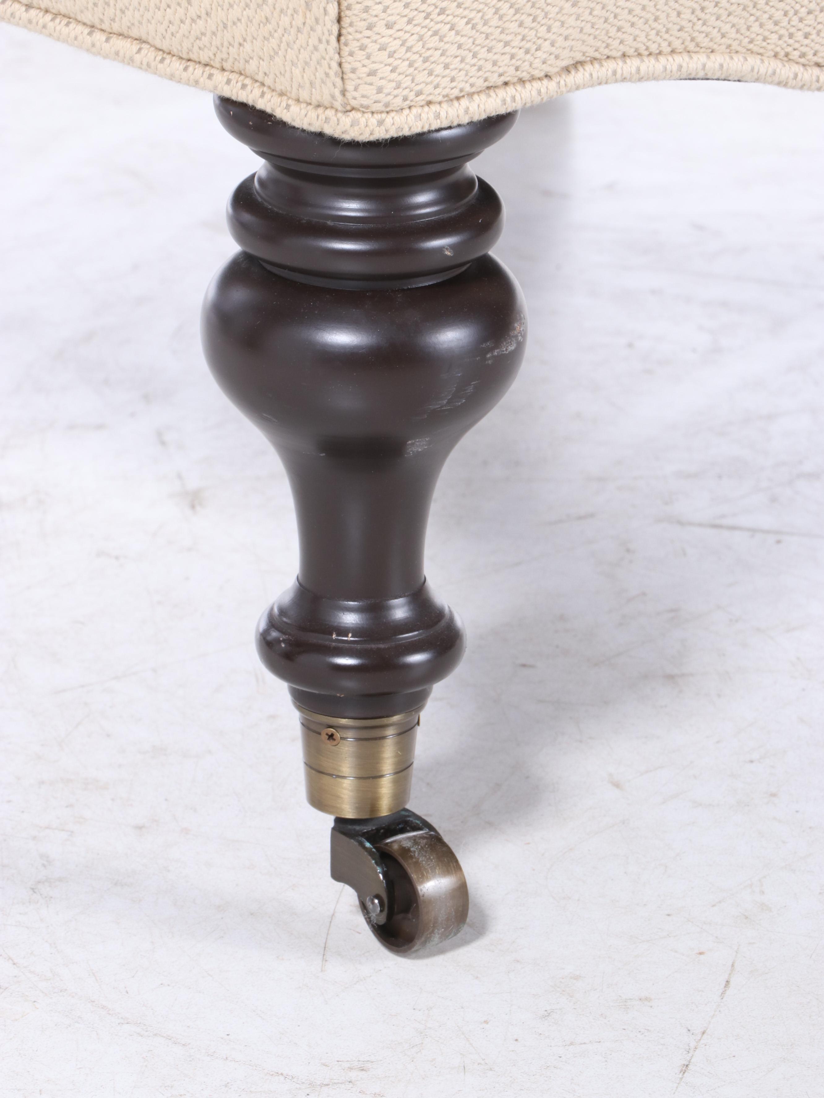 Arhaus Upholstered Lounge Chair with Jean-Paul Sartre Quote