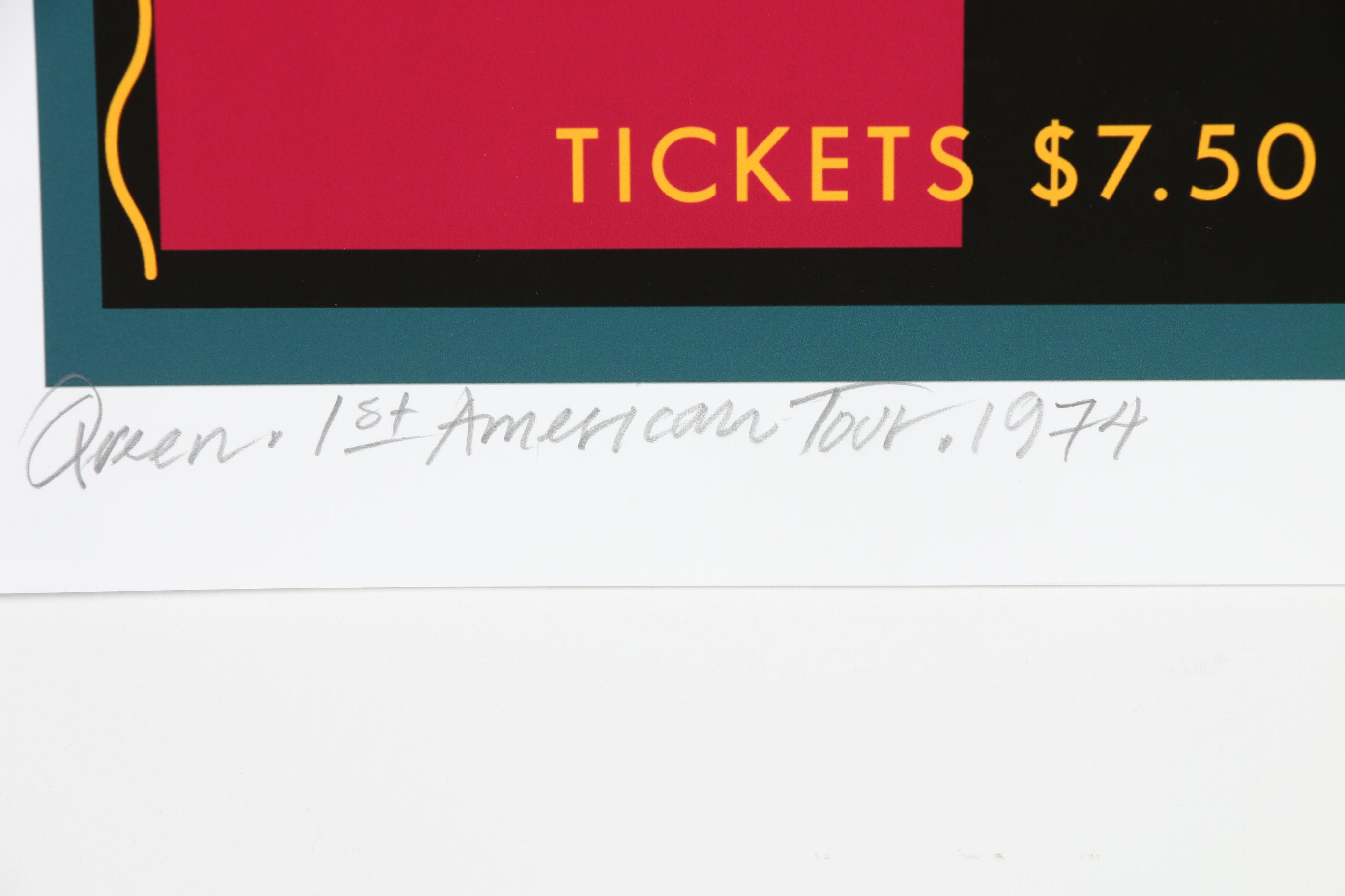 David Edward Byrd Giclée "Queen First Tour Regis College, Denver 1974"