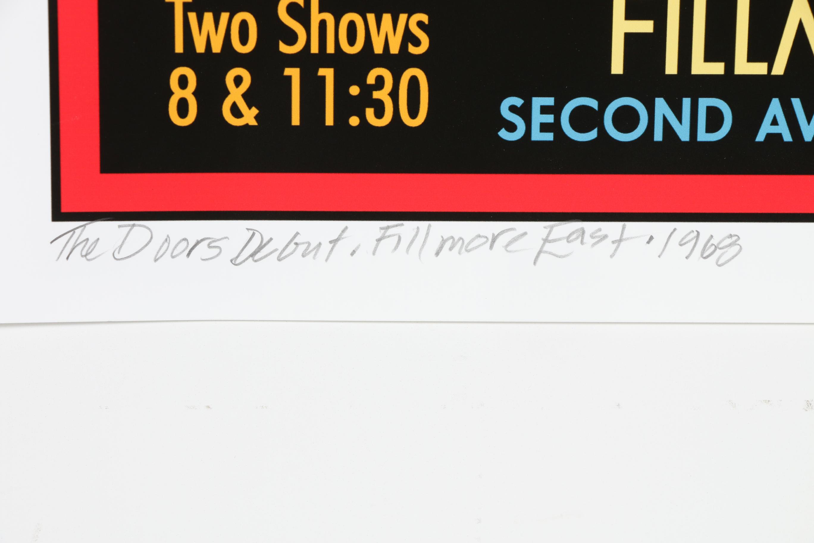 David Edward Byrd Giclée "The Doors - Debut - Fillmore East - 1969"