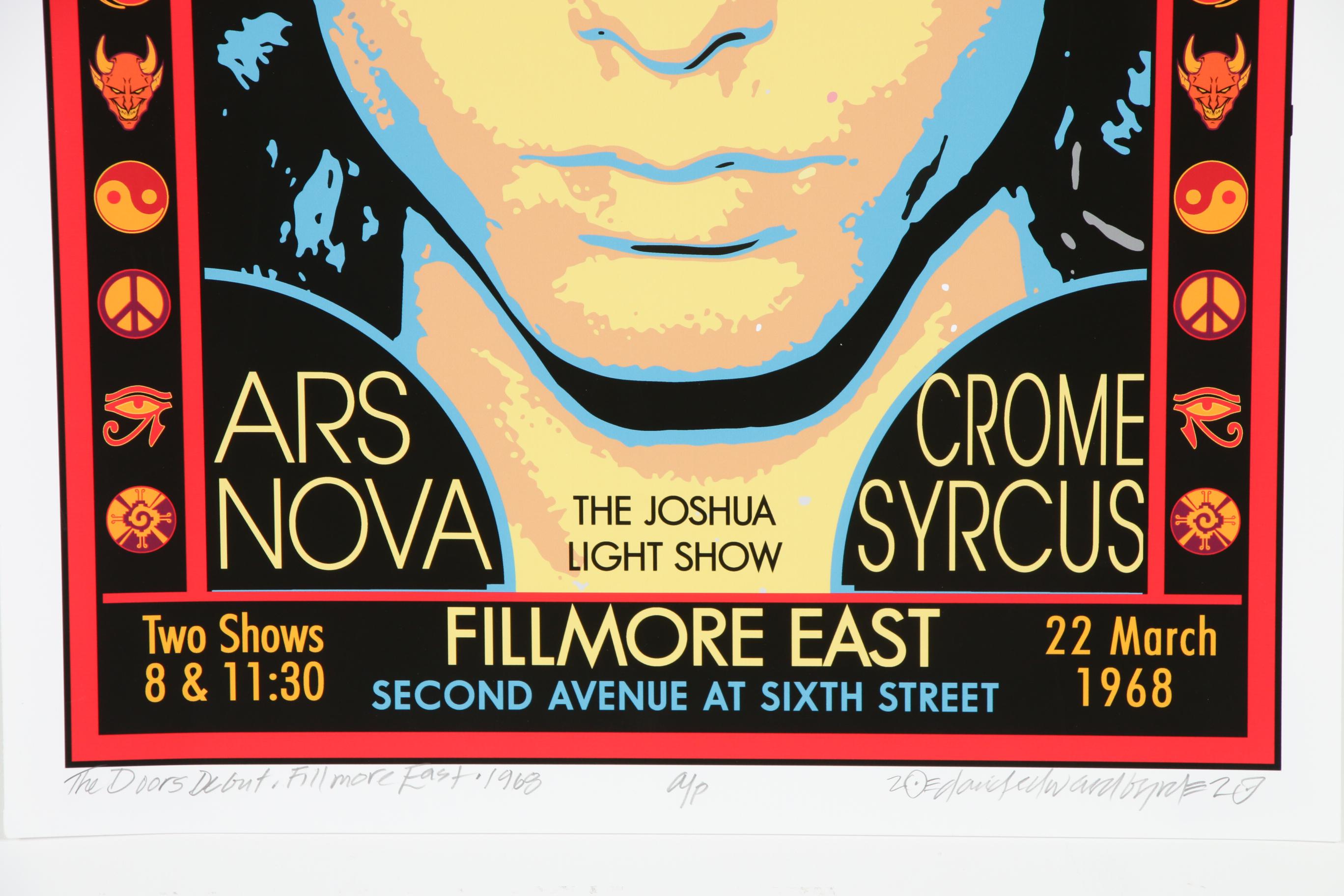 David Edward Byrd Giclée "The Doors - Debut - Fillmore East - 1969"