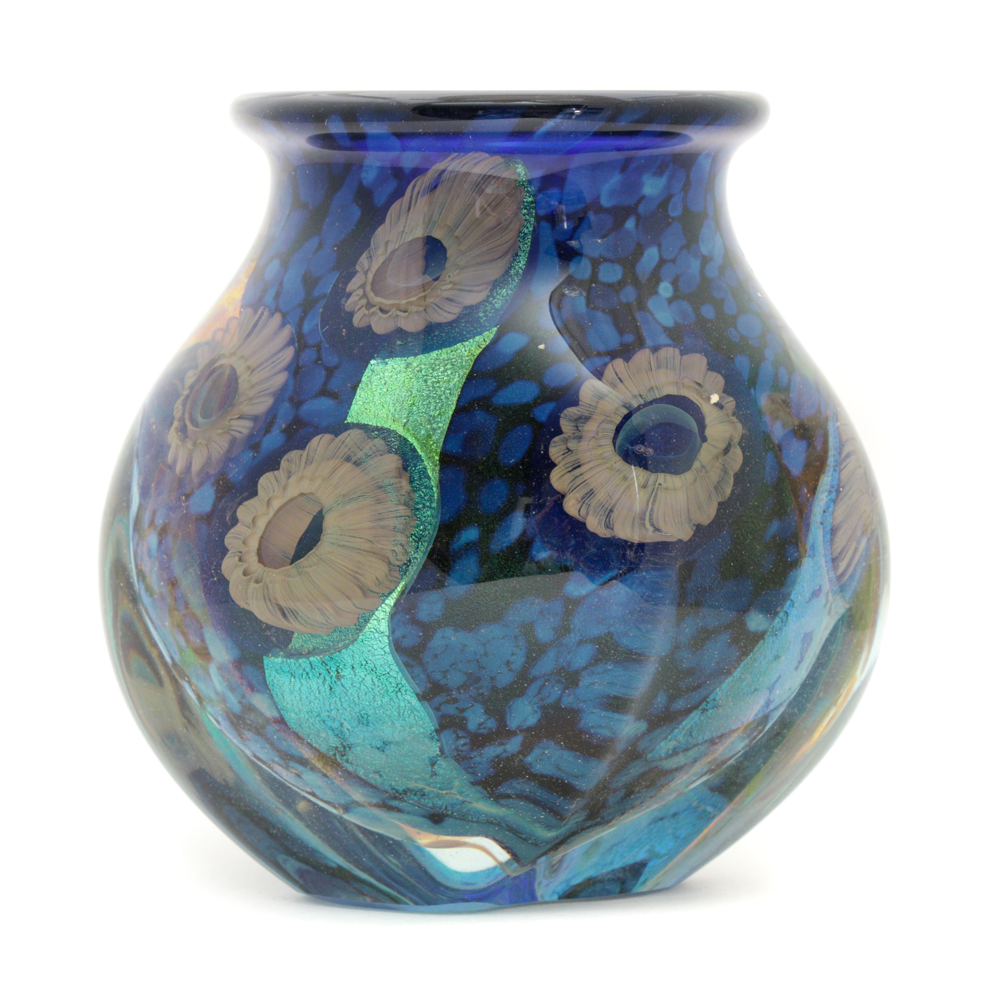 Robert Eickholt Hand Blown Art Glass Vase