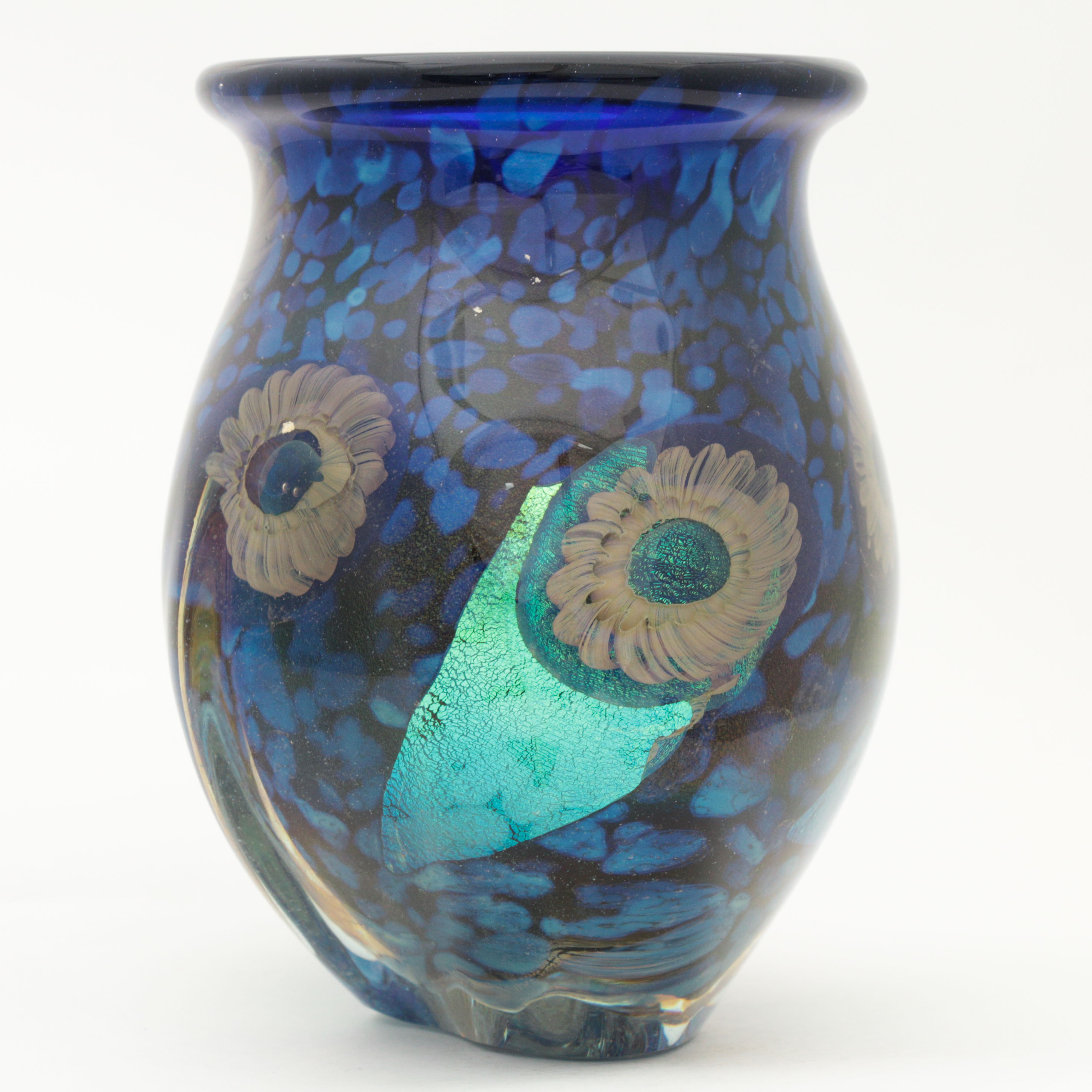 Robert Eickholt Hand Blown Art Glass Vase