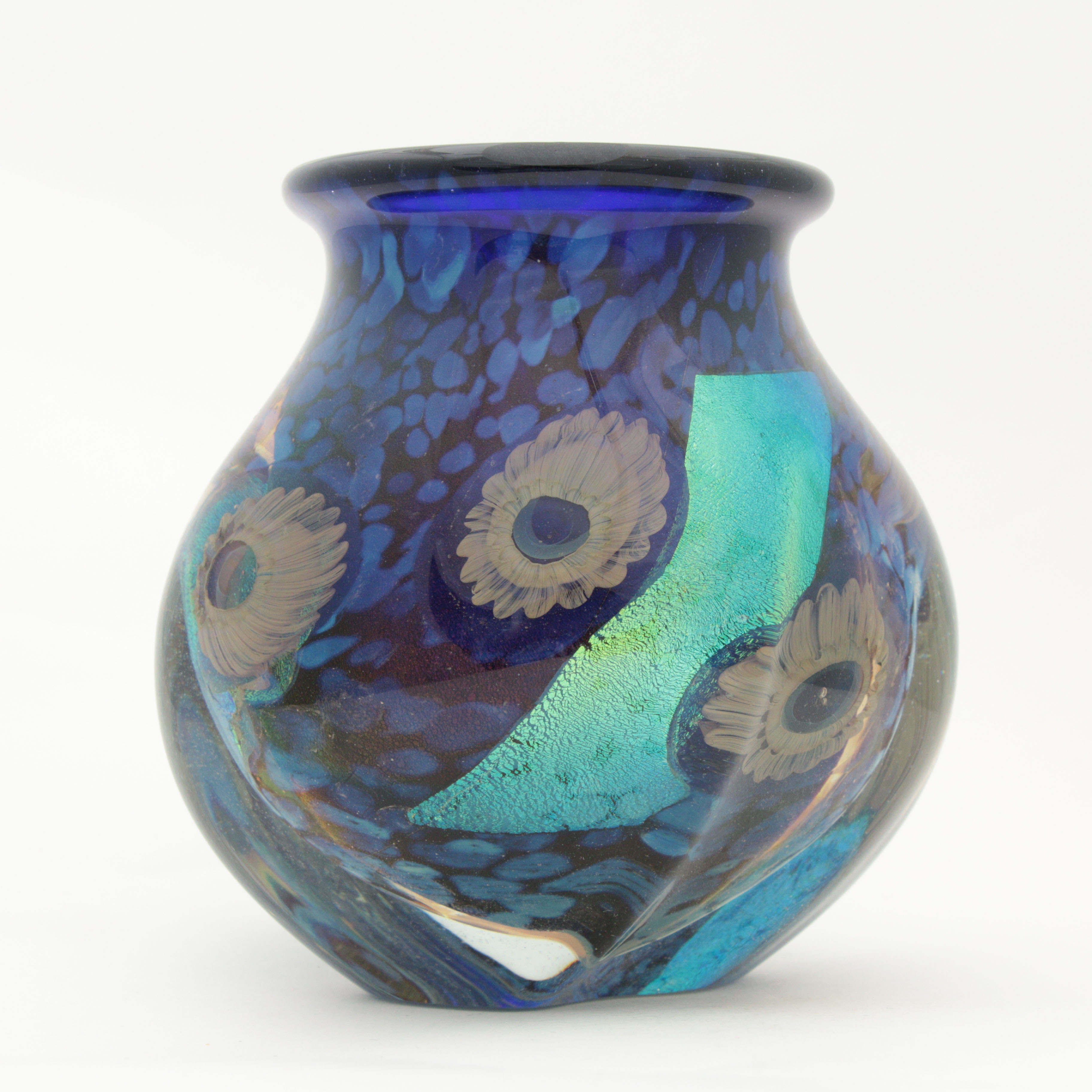 Robert Eickholt Hand Blown Art Glass Vase