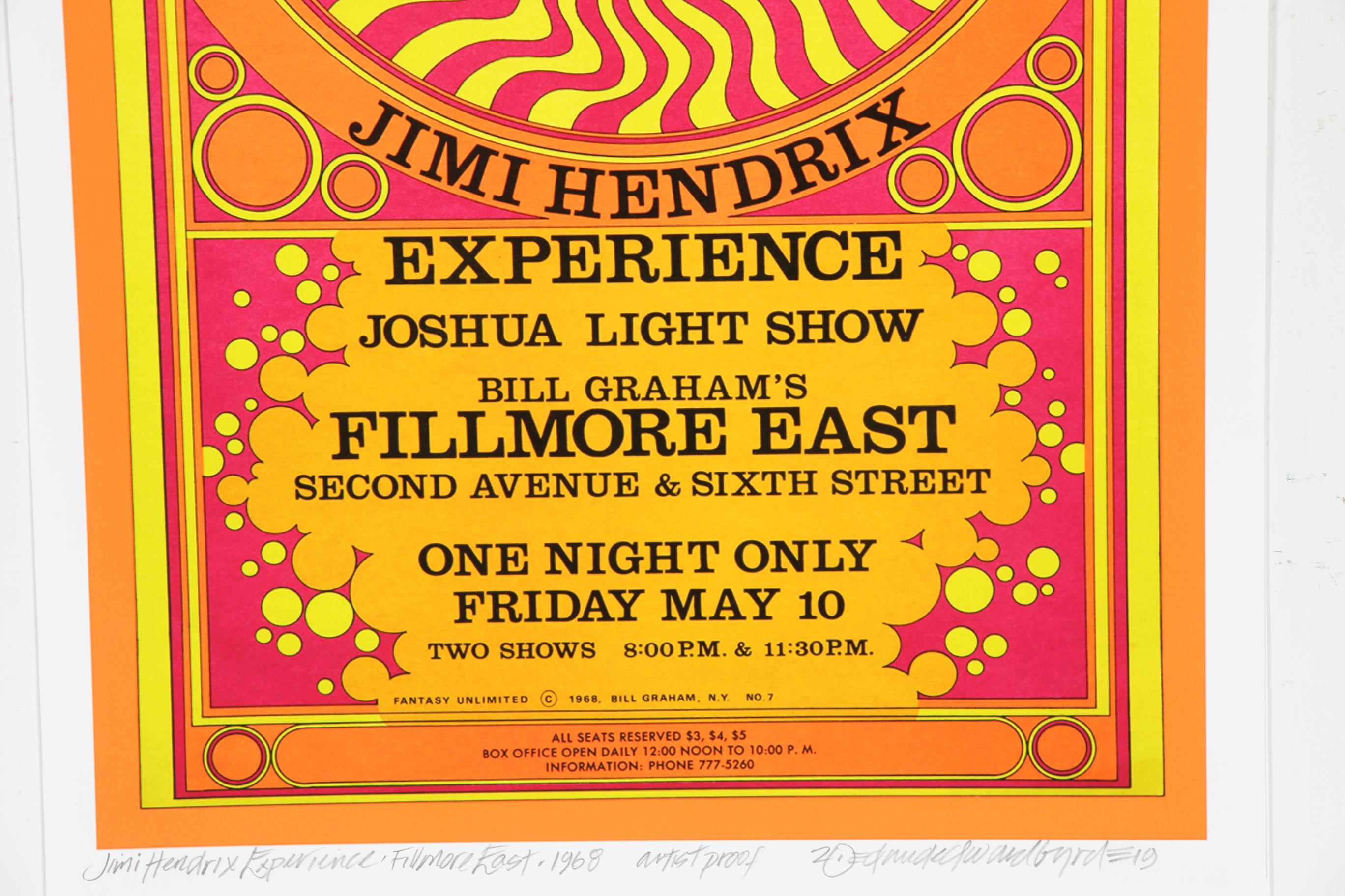 David Edward Byrd Giclée "Jimi Hendrix at the Fillmore East 1968"