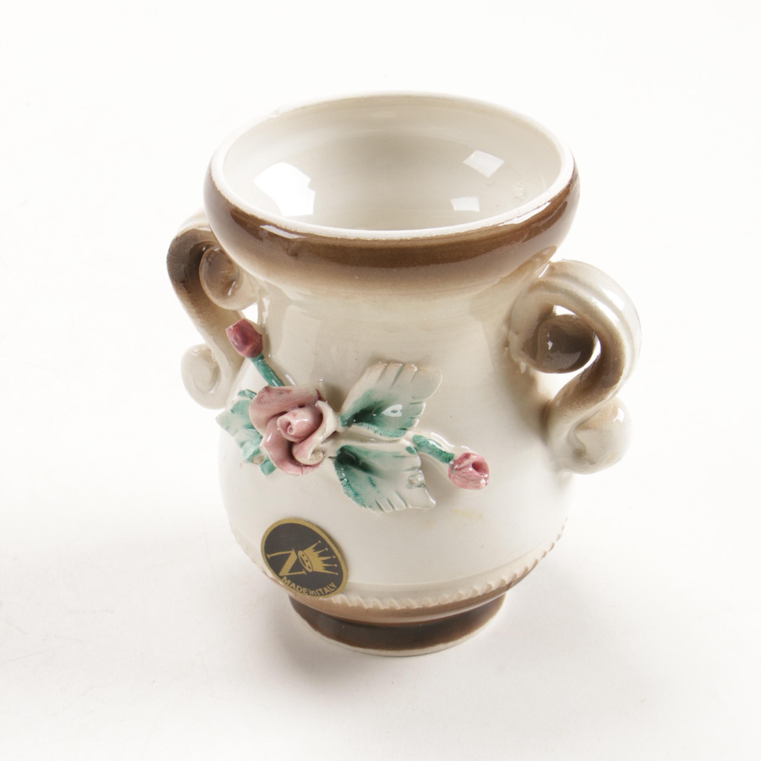 Capodimonte Rose Themed Coffee Service, 20th Century