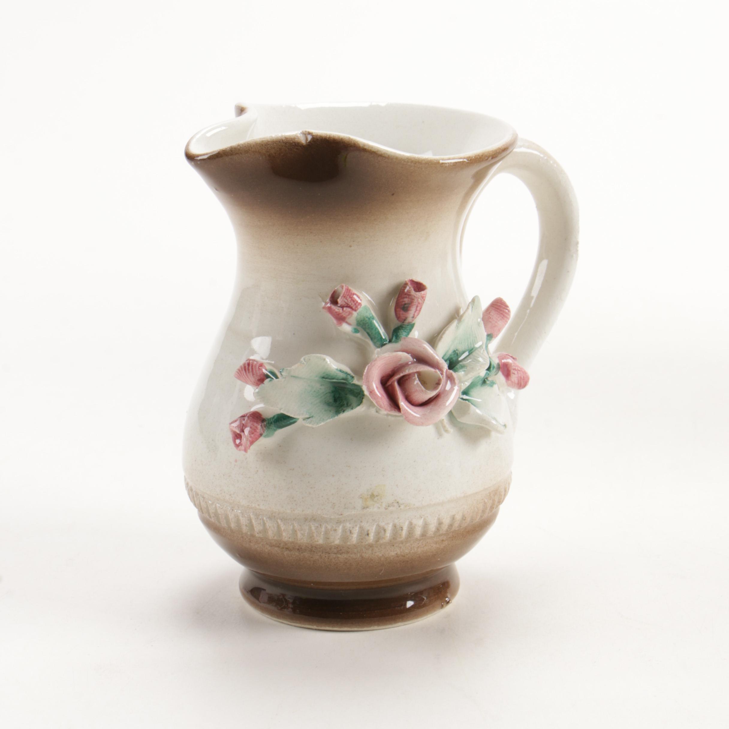 Capodimonte Rose Themed Coffee Service, 20th Century