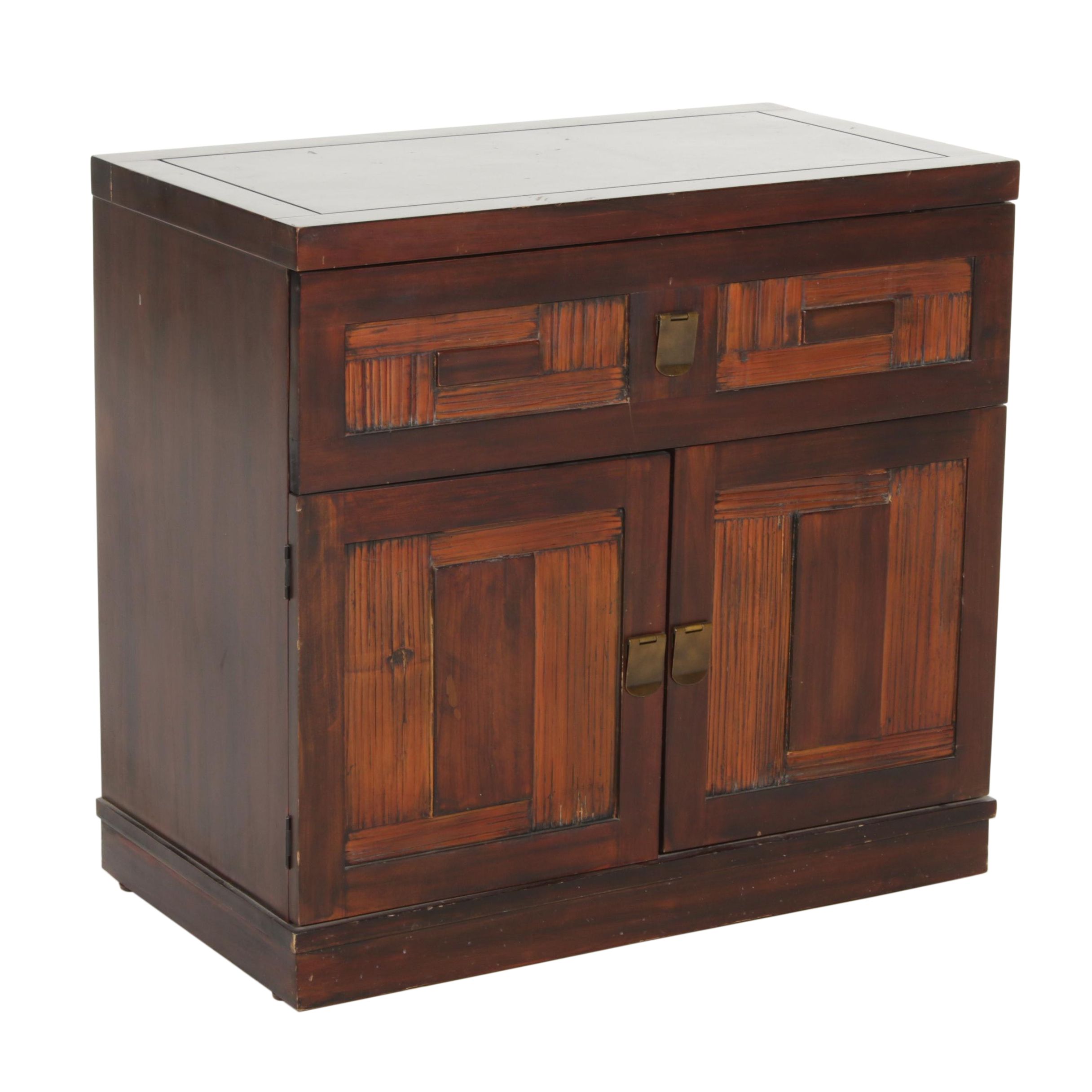 Pier 1 Imports Asian Style Bamboo Accented Top Drawer Cabinet