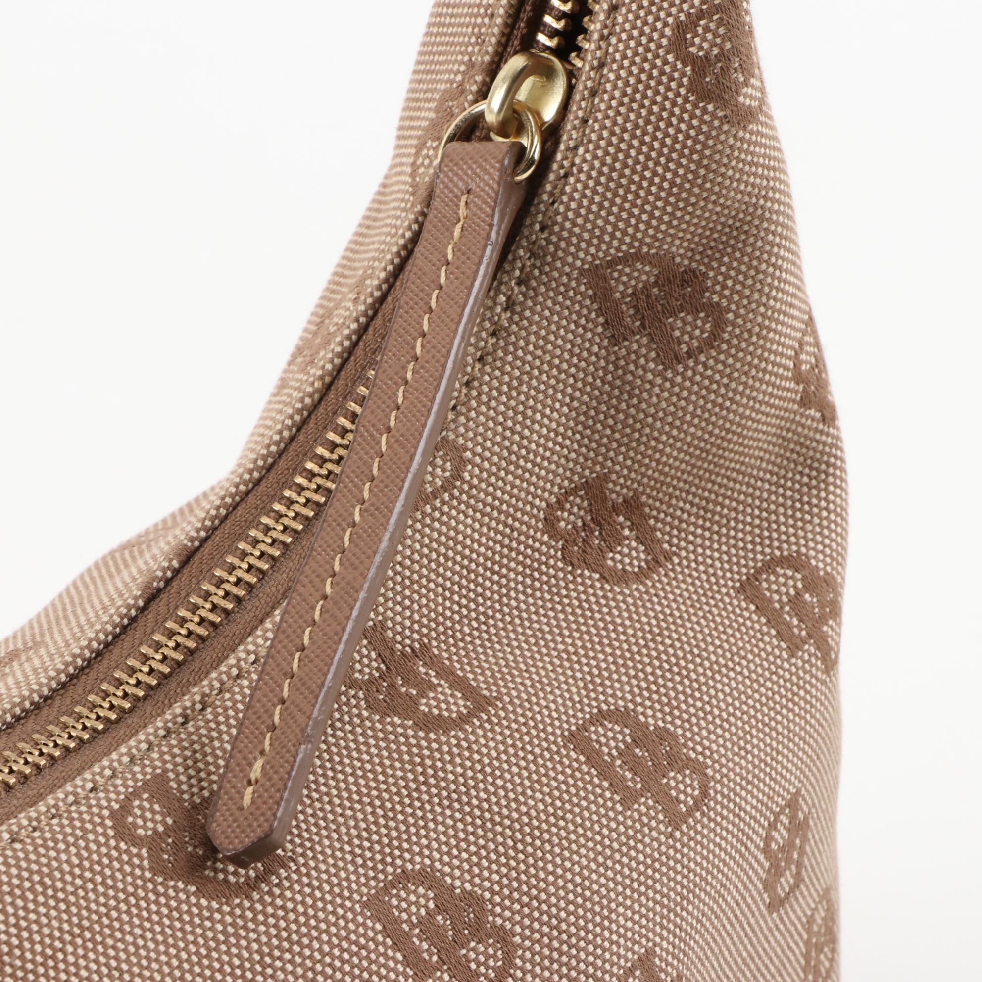 Dooney & Bourke Signature Jacquard  Shoulder Bag with Saffiano Leather Trim