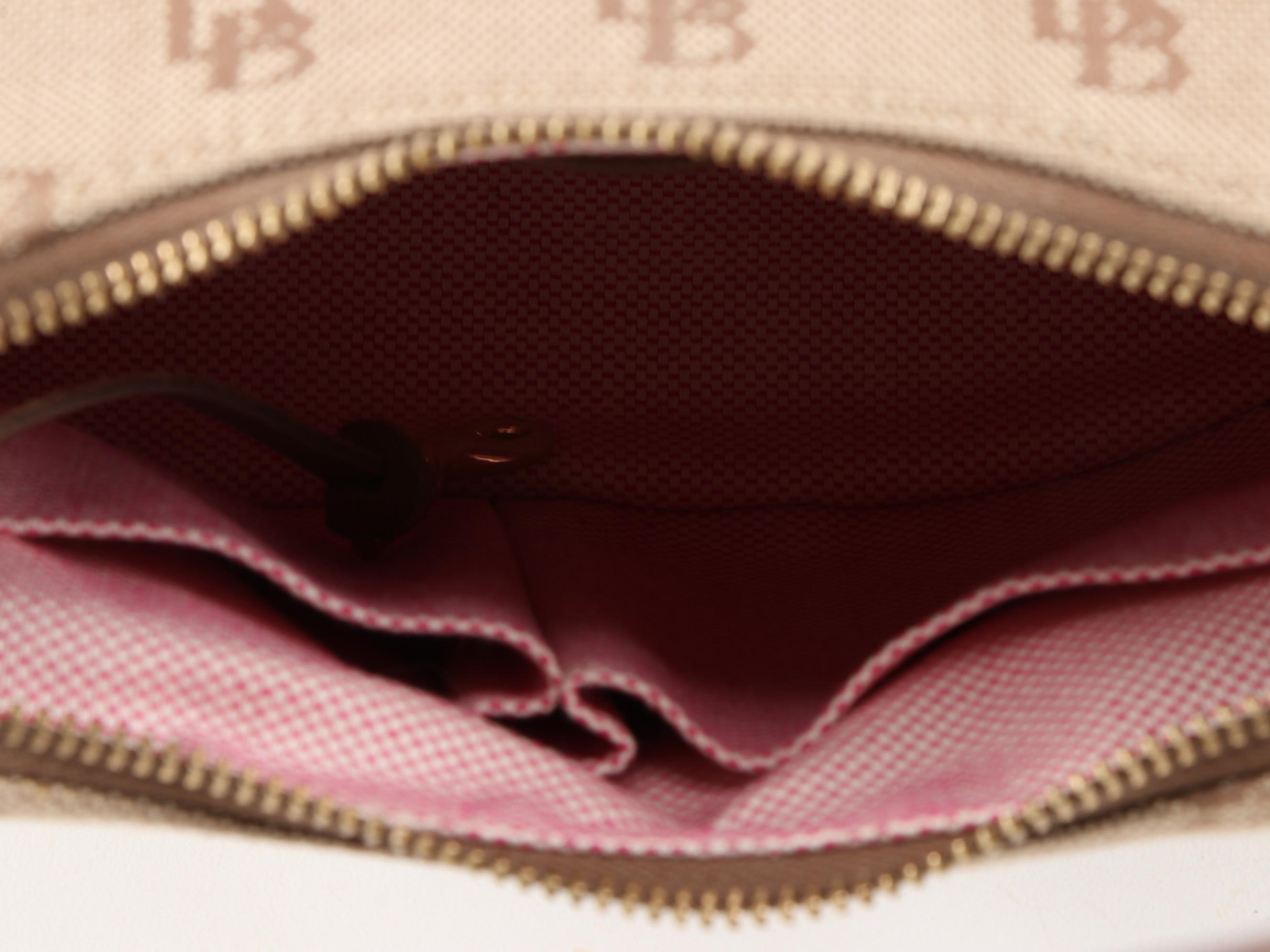 Dooney & Bourke Signature Jacquard  Shoulder Bag with Saffiano Leather Trim