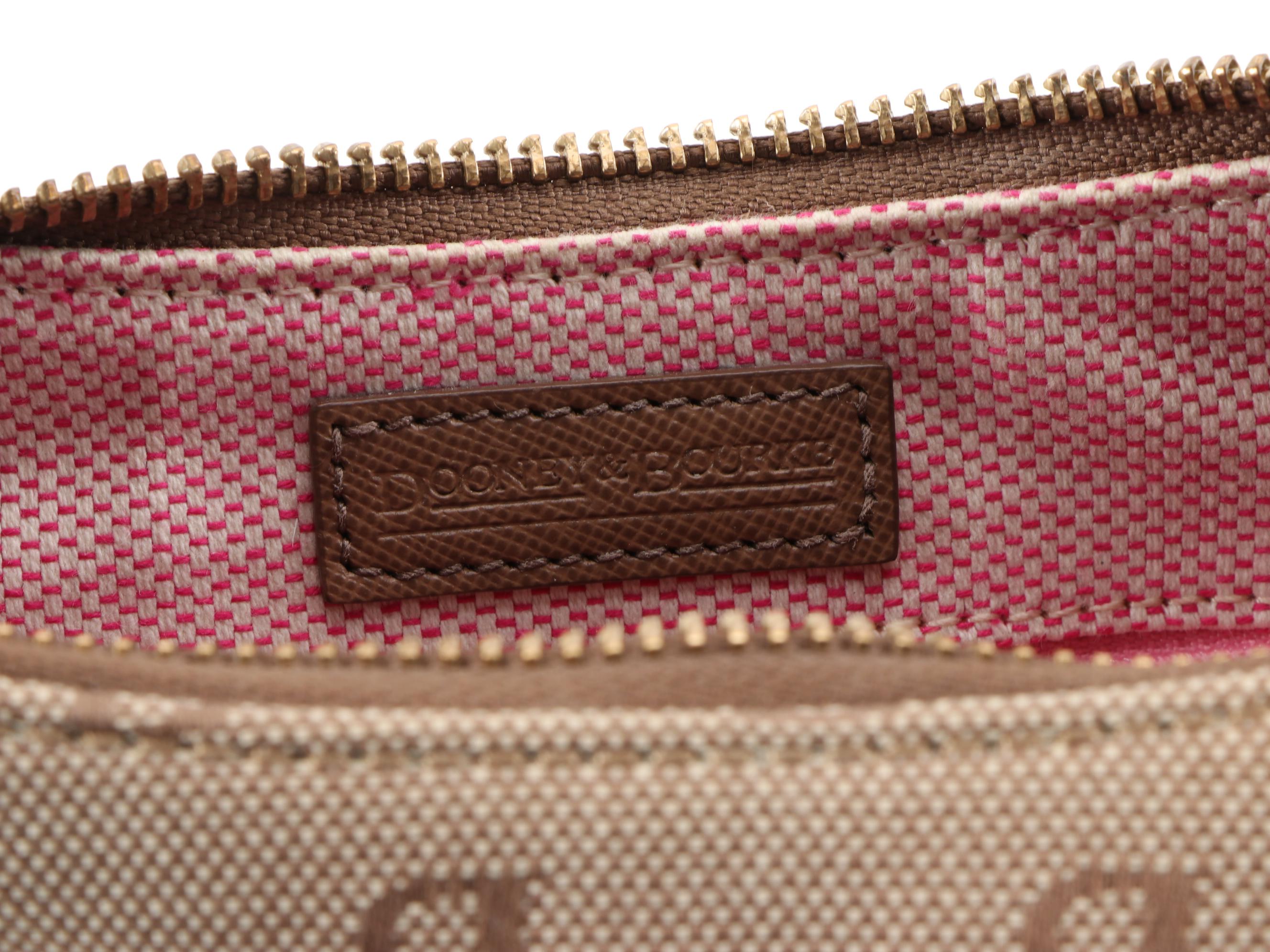 Dooney & Bourke Signature Jacquard  Shoulder Bag with Saffiano Leather Trim